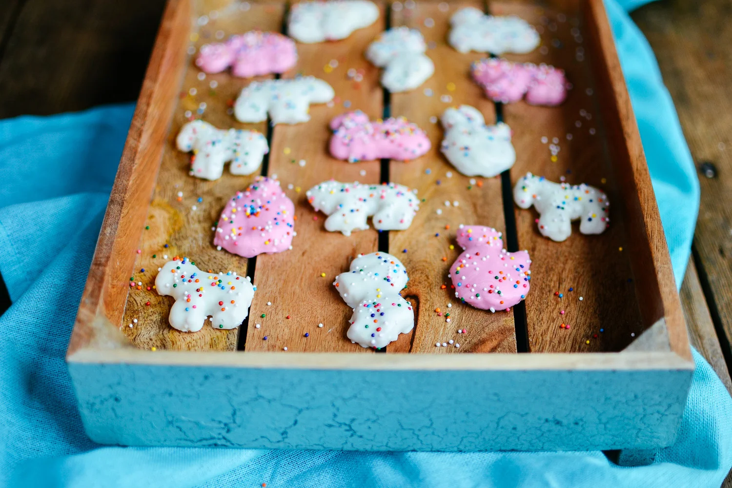 handdipped animal crackers and a carnival cake — the farmer's daughter