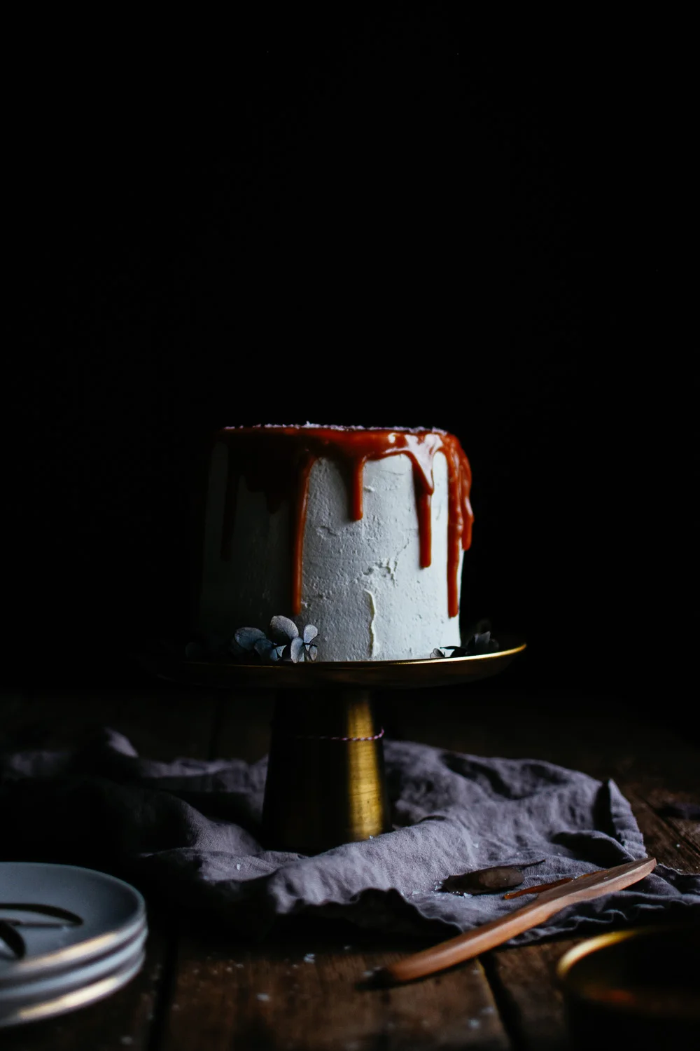 salted caramel drippy cake — the farmer's daughter let's bake something