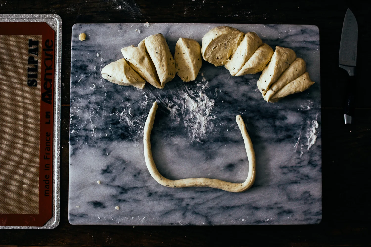 rosemary garlic soft pretzels (with silpat) — the farmer's daughter