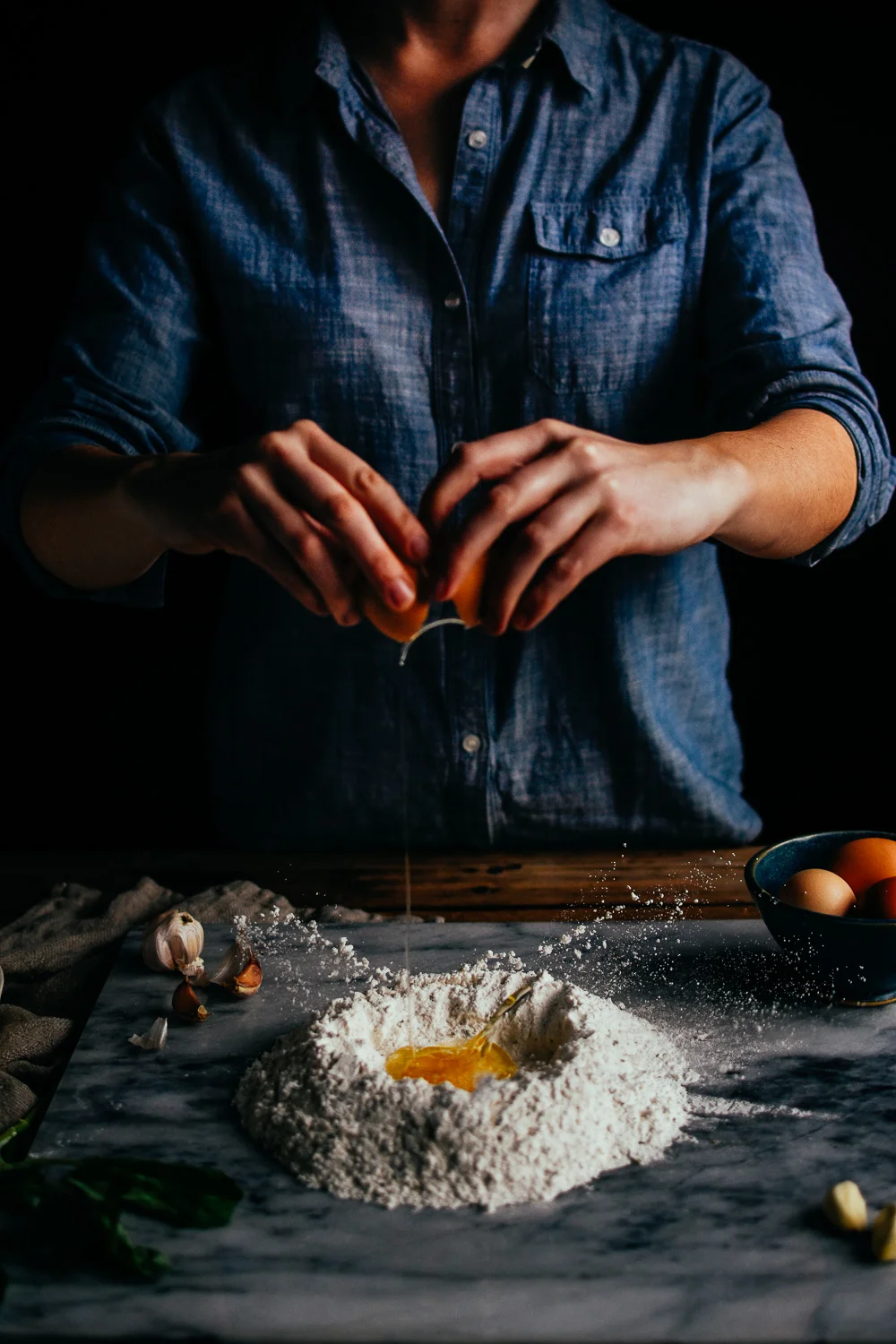 garlic & basil pasta noodles (from scratch) — the farmer's daughter