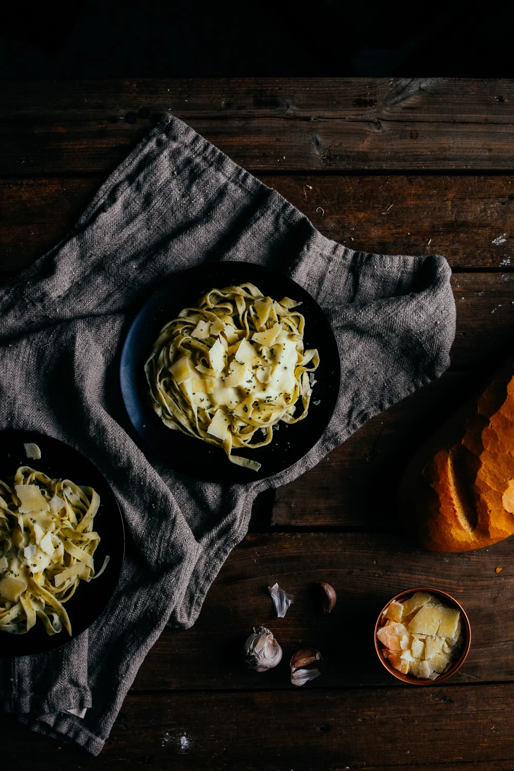 garlic & basil pasta noodles (from scratch) — the farmer's daughter