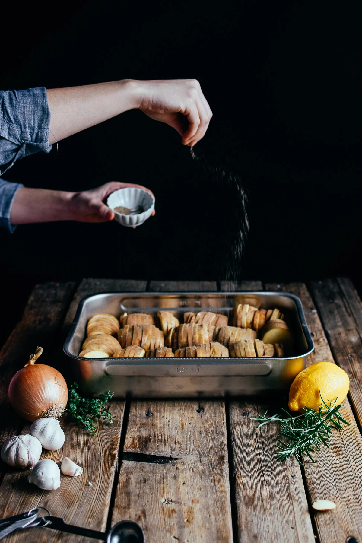 rosemary garlic parmesan potatoes — the farmer's daughter let's bake