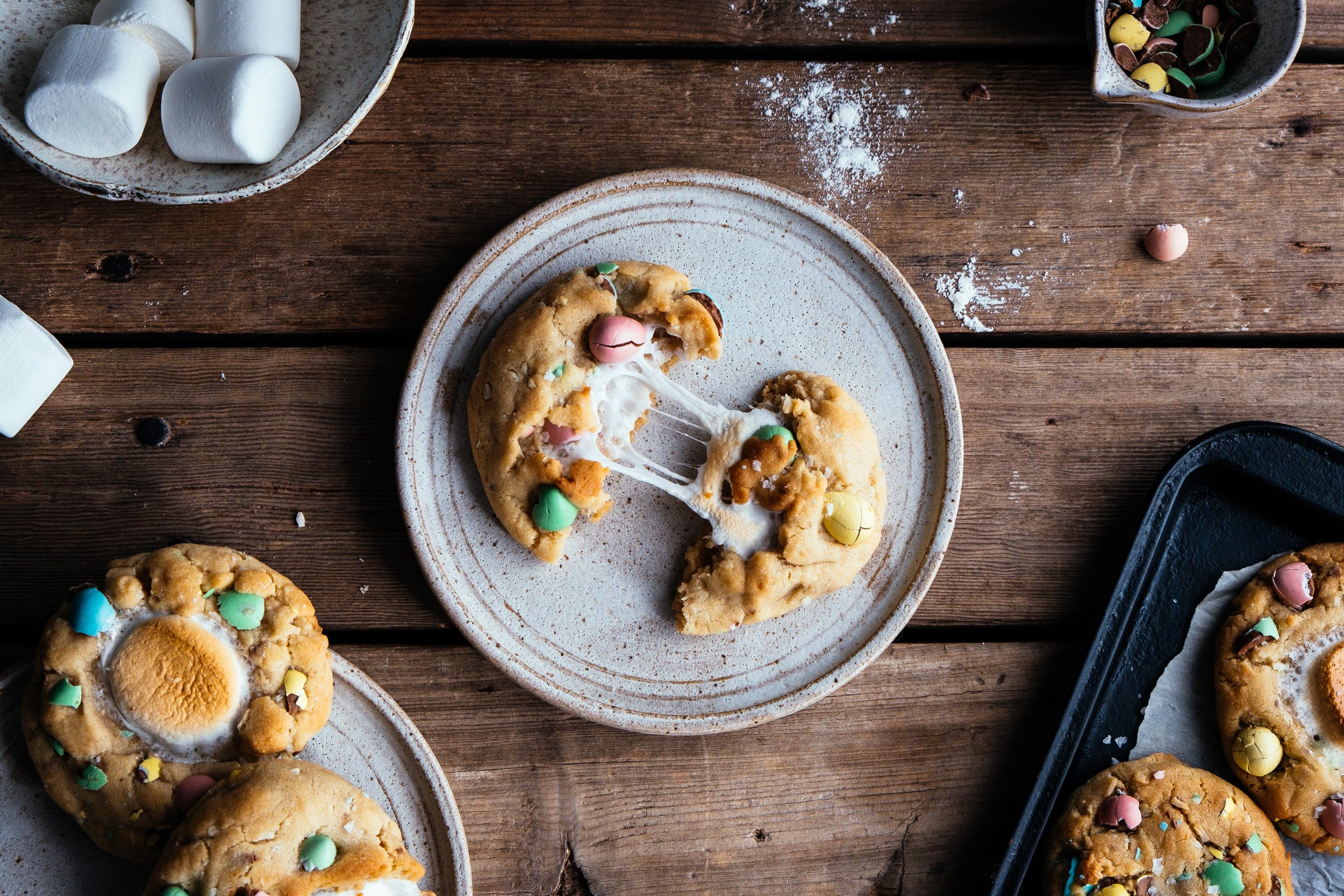 mini egg marshmallow cookies