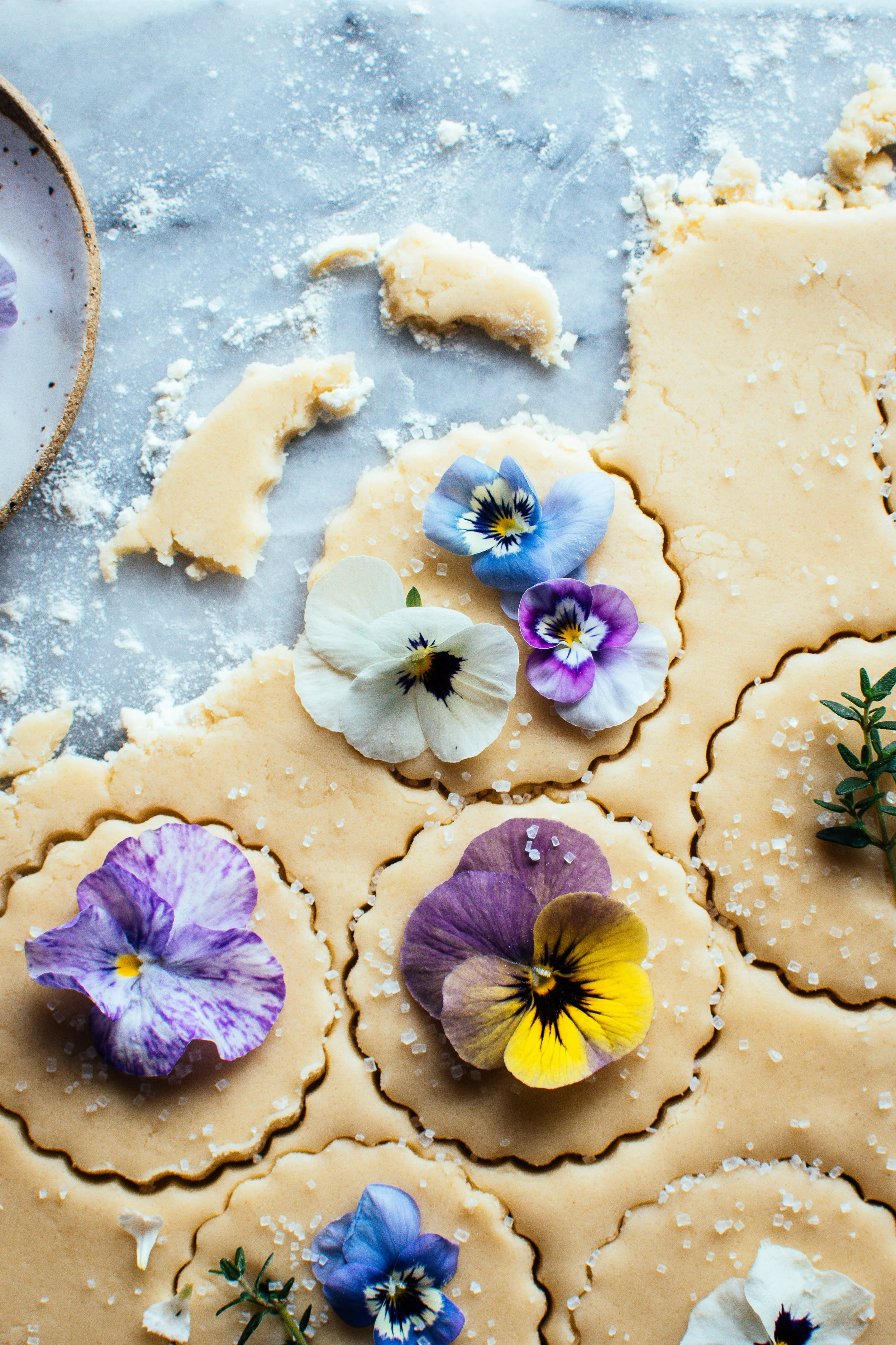 edible flower shortbread cookies — the farmer's daughter let's bake something