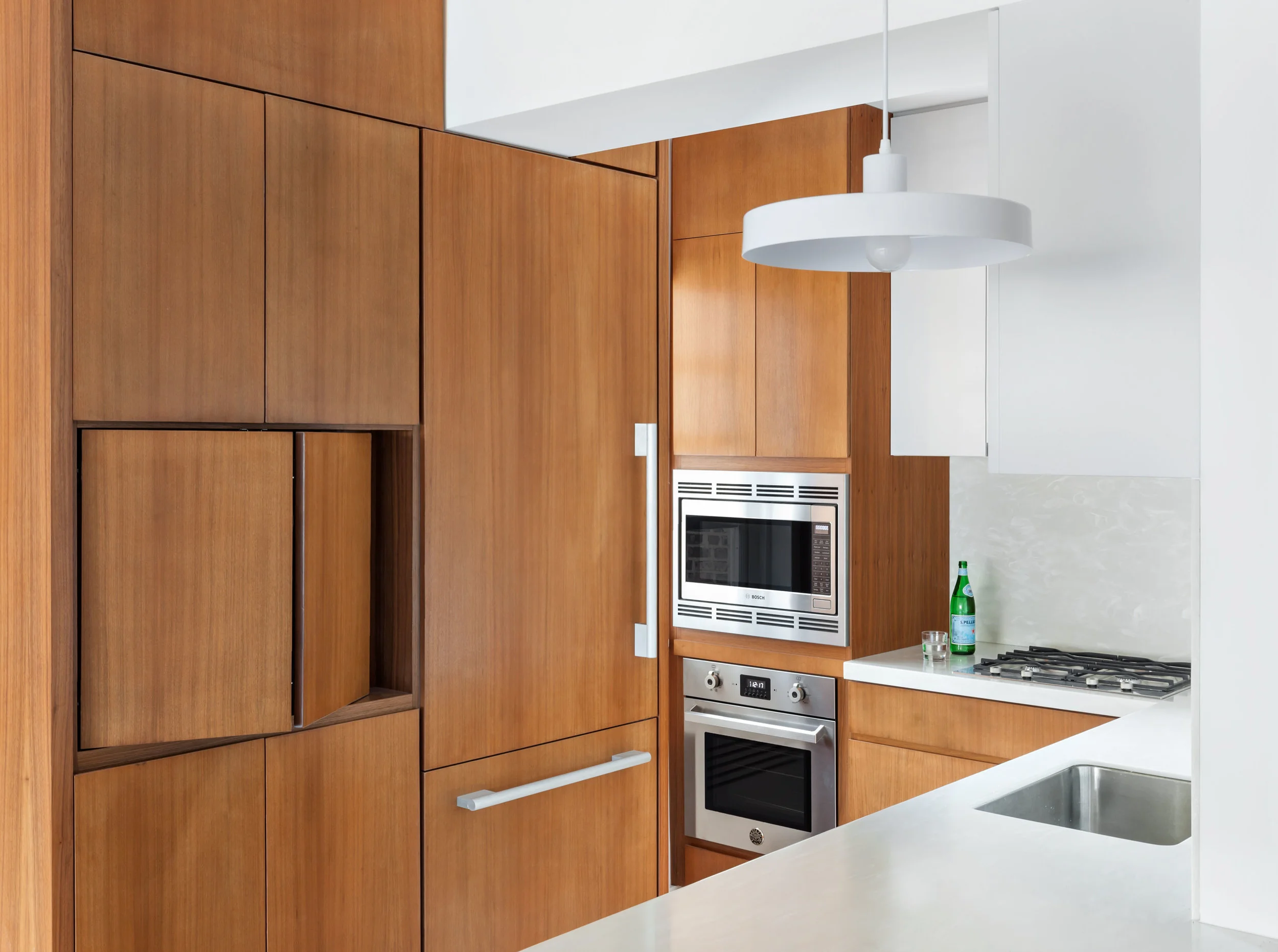 Custom Walnut and Painted Cabinets