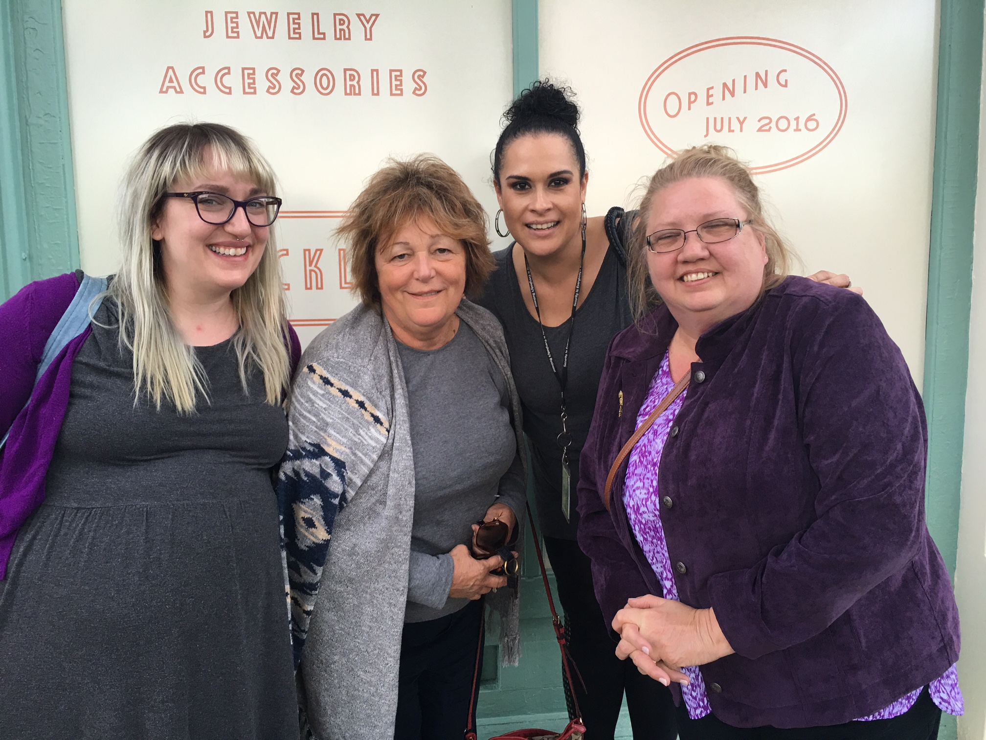 left to right: Amanda Tapfield, Linda Johnson, Danielle Wolfe, and Doris Kimball