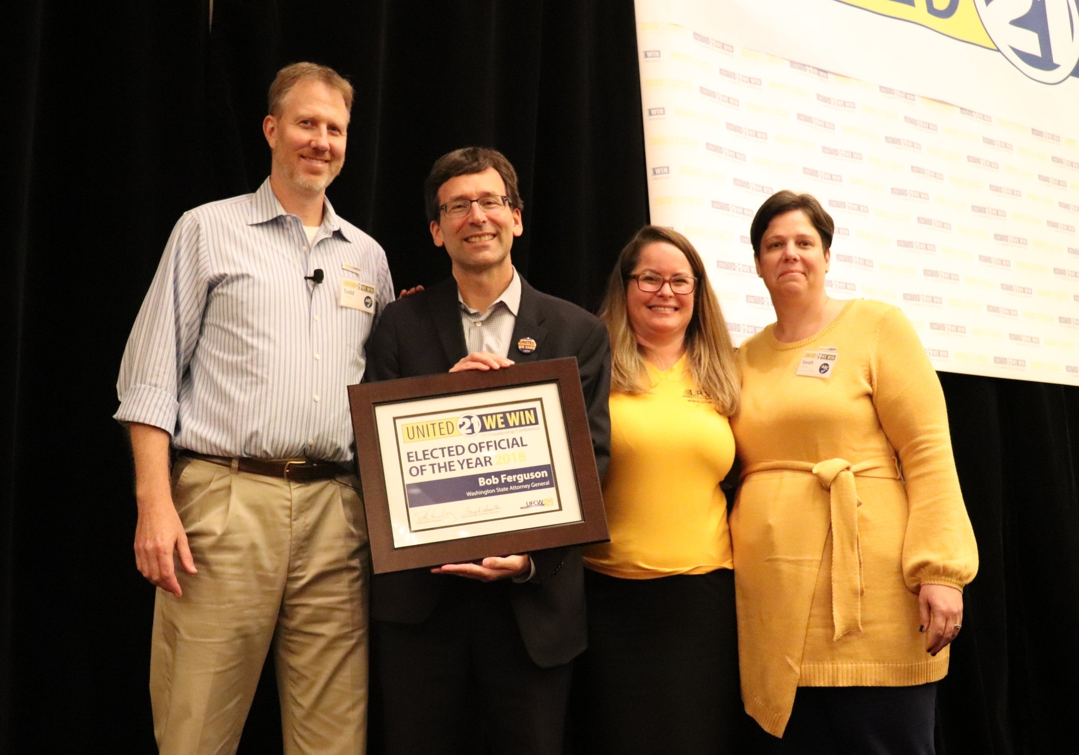 Elected Official of the Year Award winner WA State Attorney General Bob Ferguson 