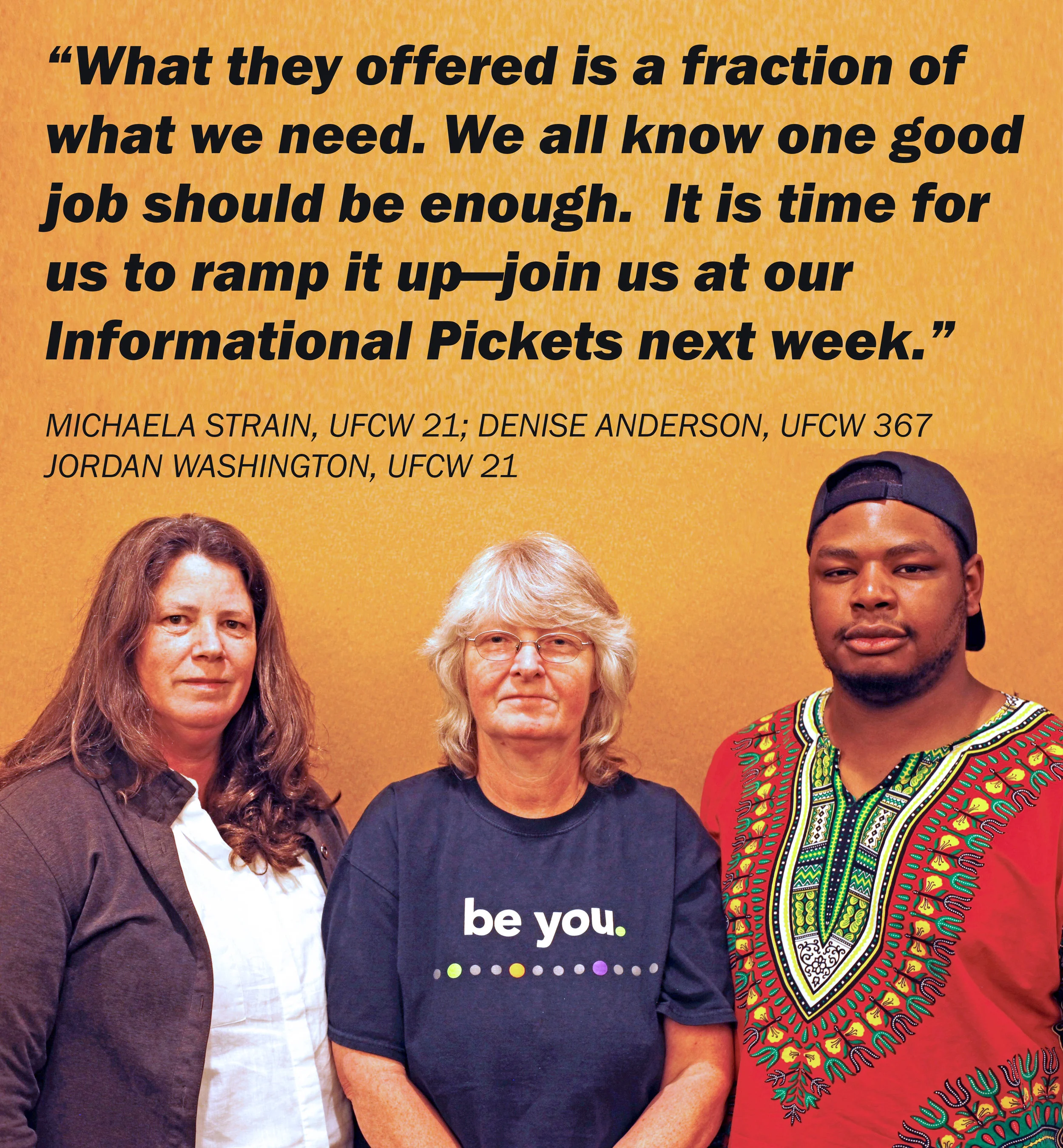 Michaela Strain, QFC Meat Wrapper, UFCW 21; Denise Anderson, Safeway Meat Wrapper, UFCW 367; Jordan Washington, QFC Starbucks, UFCW21.jpg
