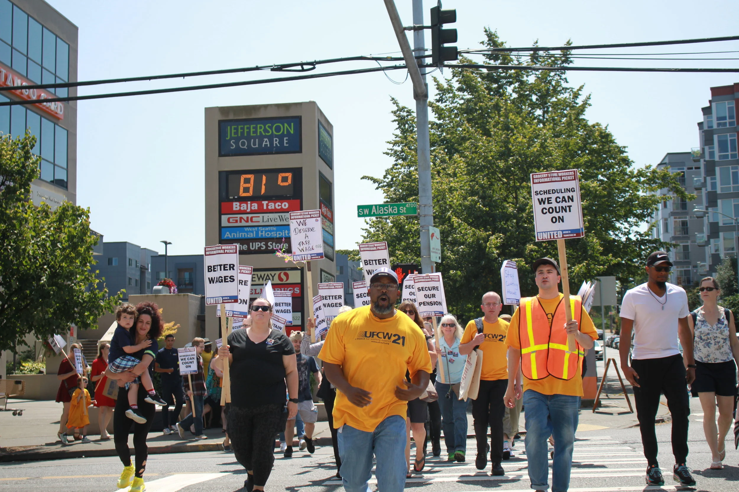 Grocery Store Bargain Informational Picket Photos