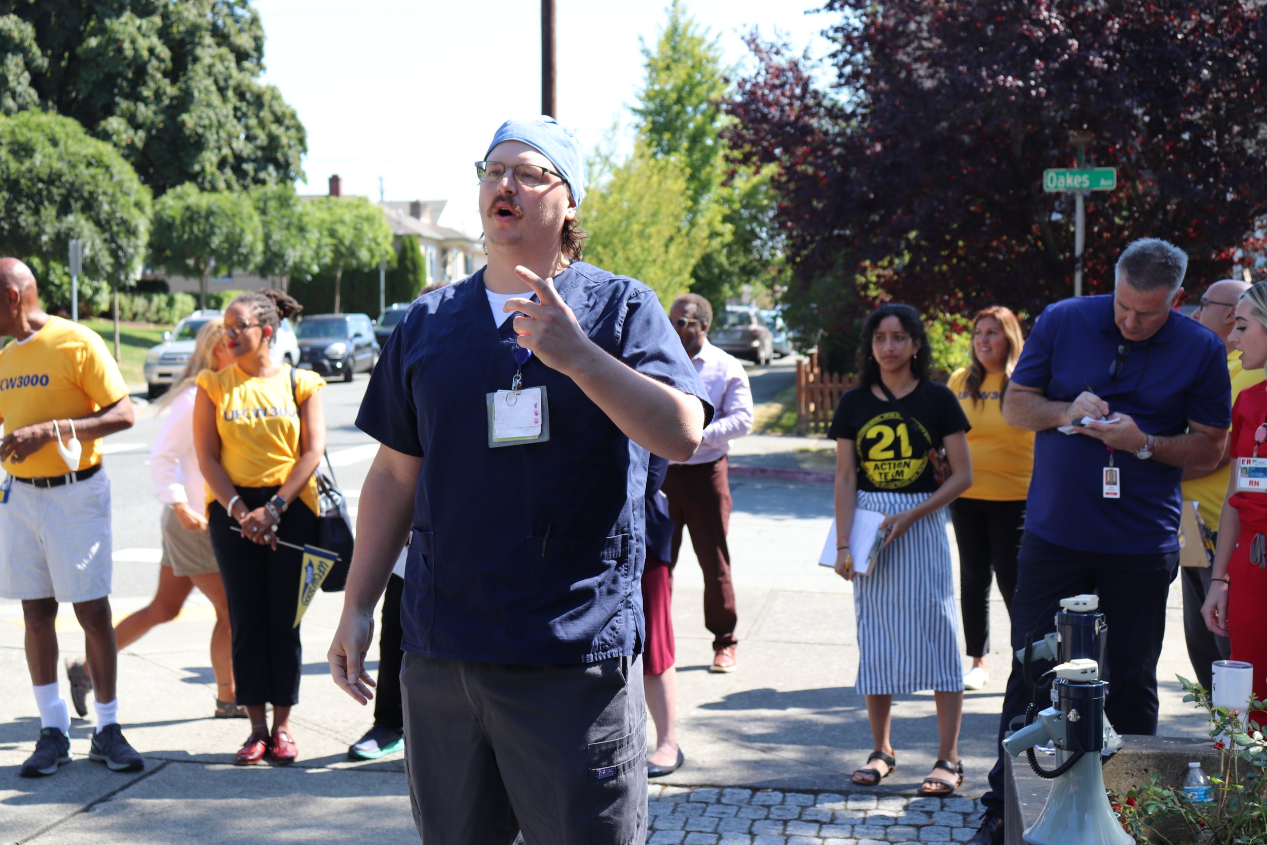 Trevor (RN) Addresses Crowd.JPG