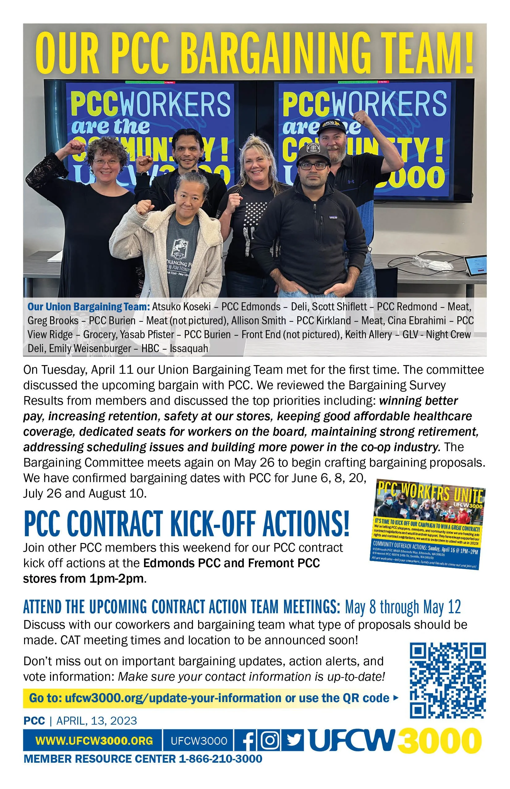 Our PCC Bargaining Team