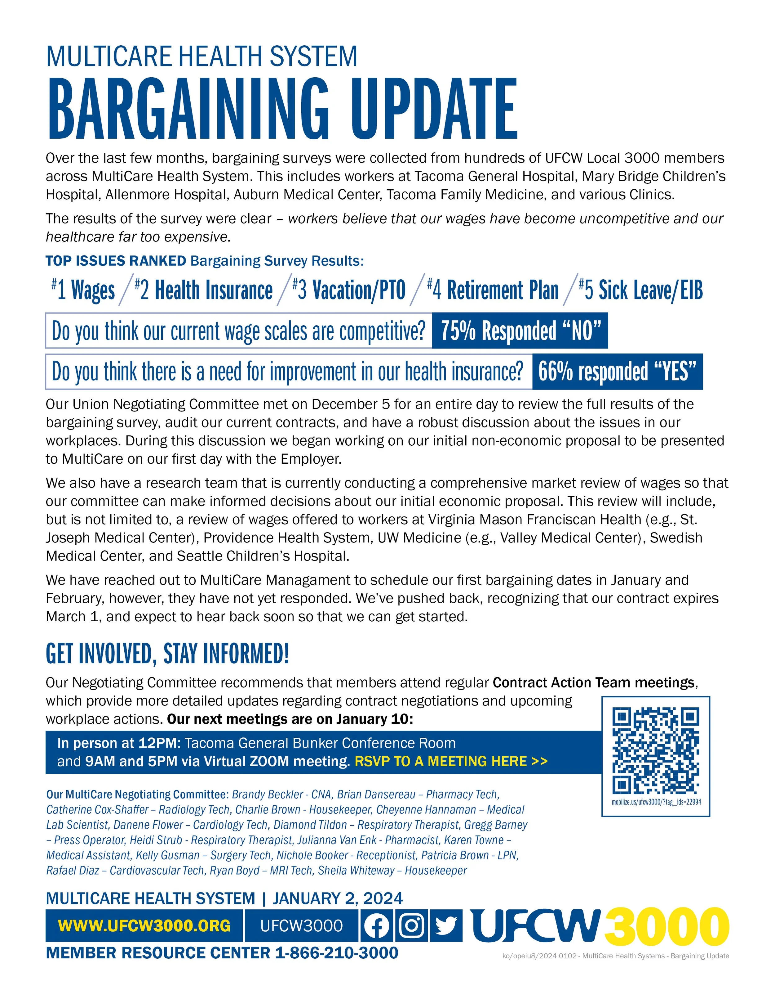 PCC Update New Contract Ratified — UFCW 3000