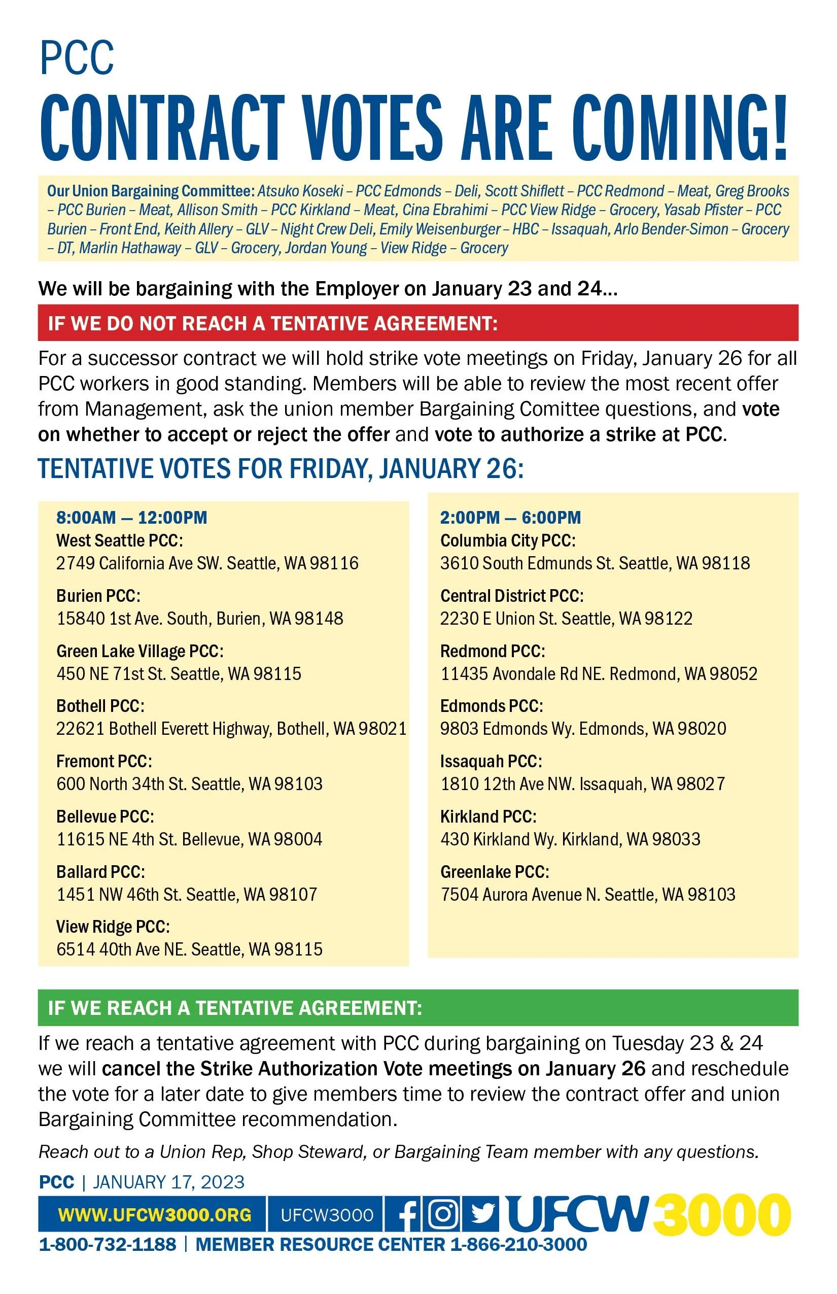 PCC Grocery Contract — UFCW 3000