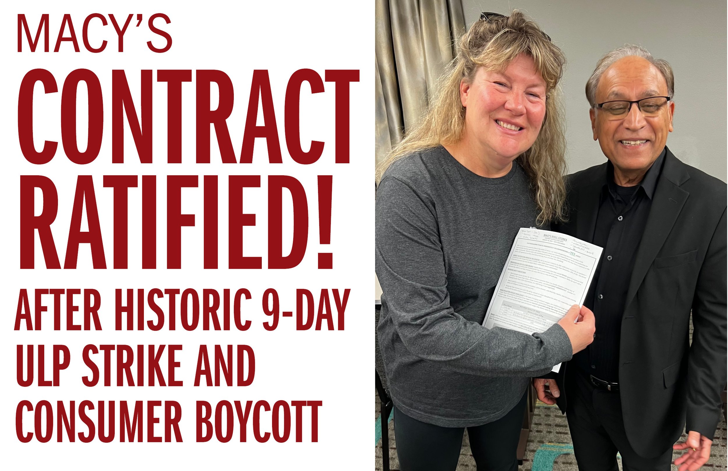 Macy’s Workers Ratify Historic Contract &nbsp;