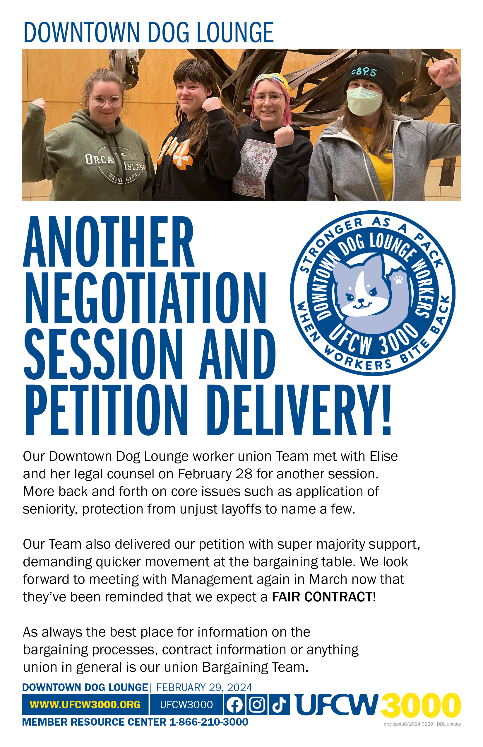 Downtown Dog Lounge - Another negotiation session and petition delivery!