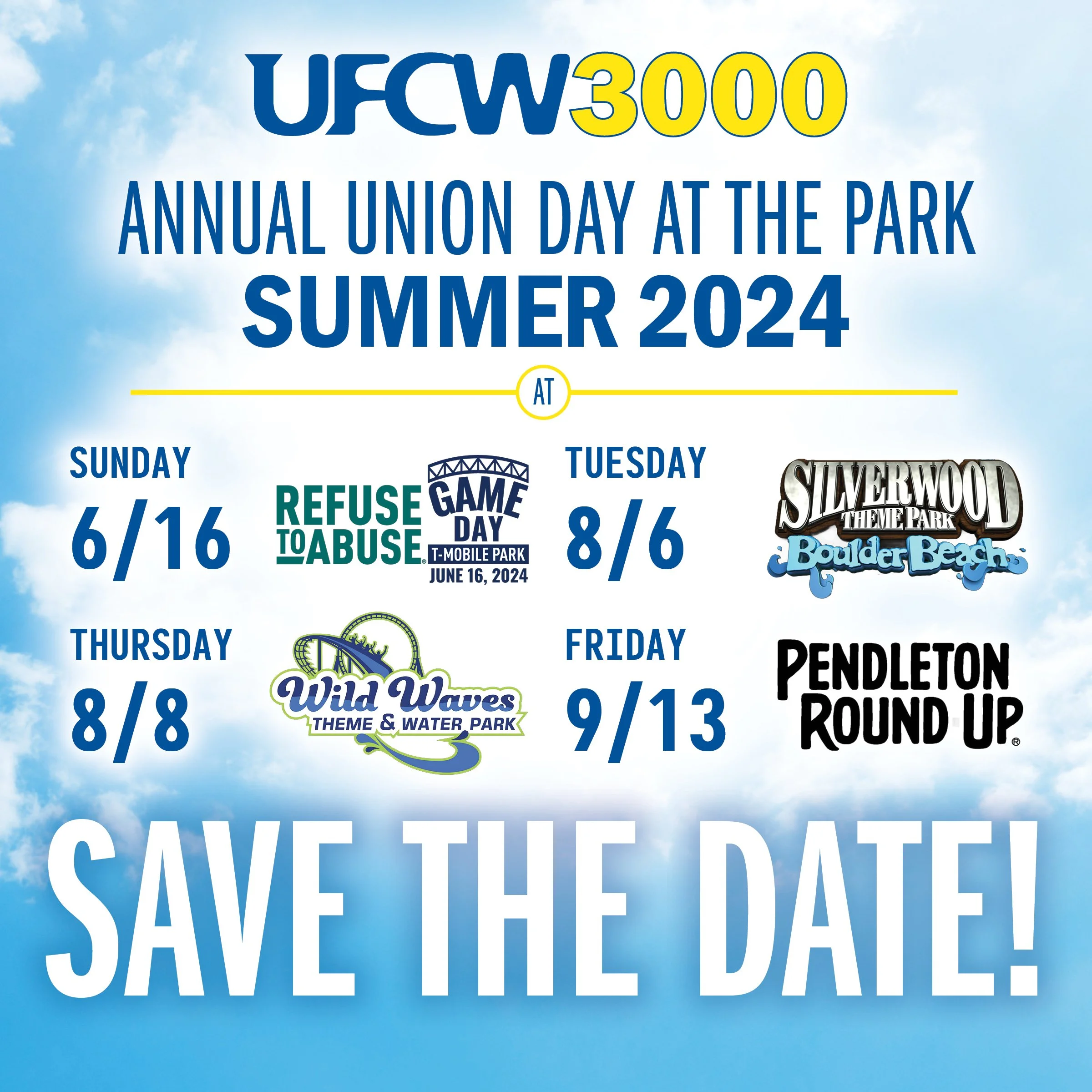 UFCW 3000 Member Days at the Park! Tickets on Sale NOW!