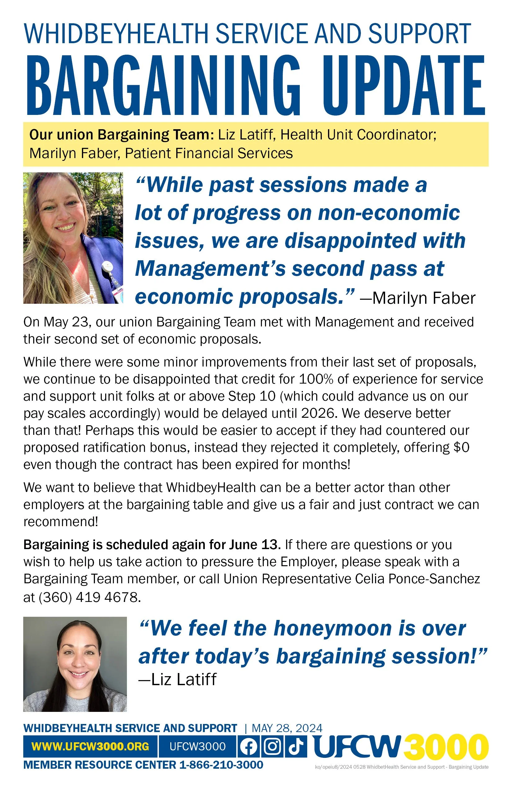 Whidbeyhealth service and support bargaining update