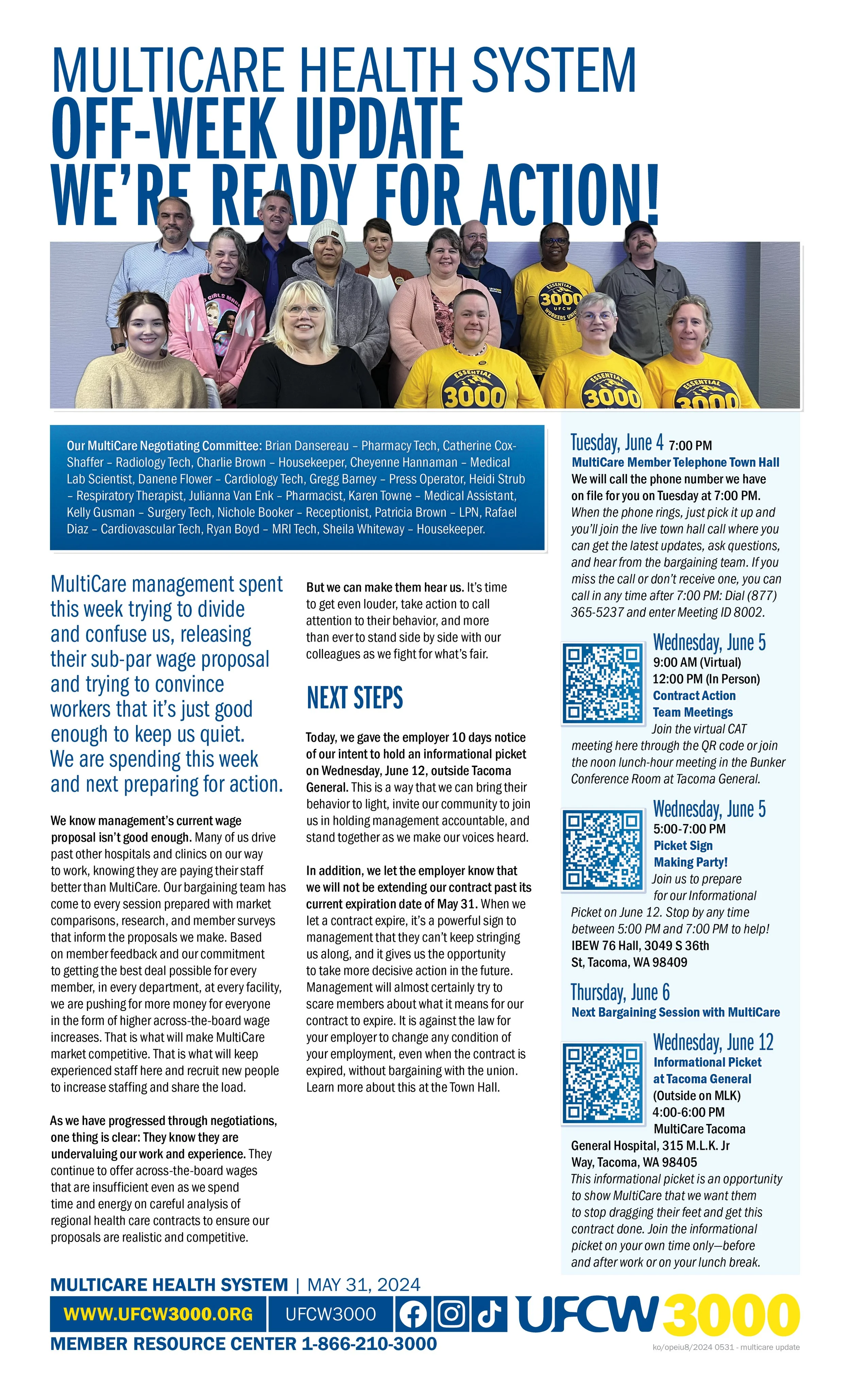 Multicare Health System - Off-Week Update: We’re Ready For Action!