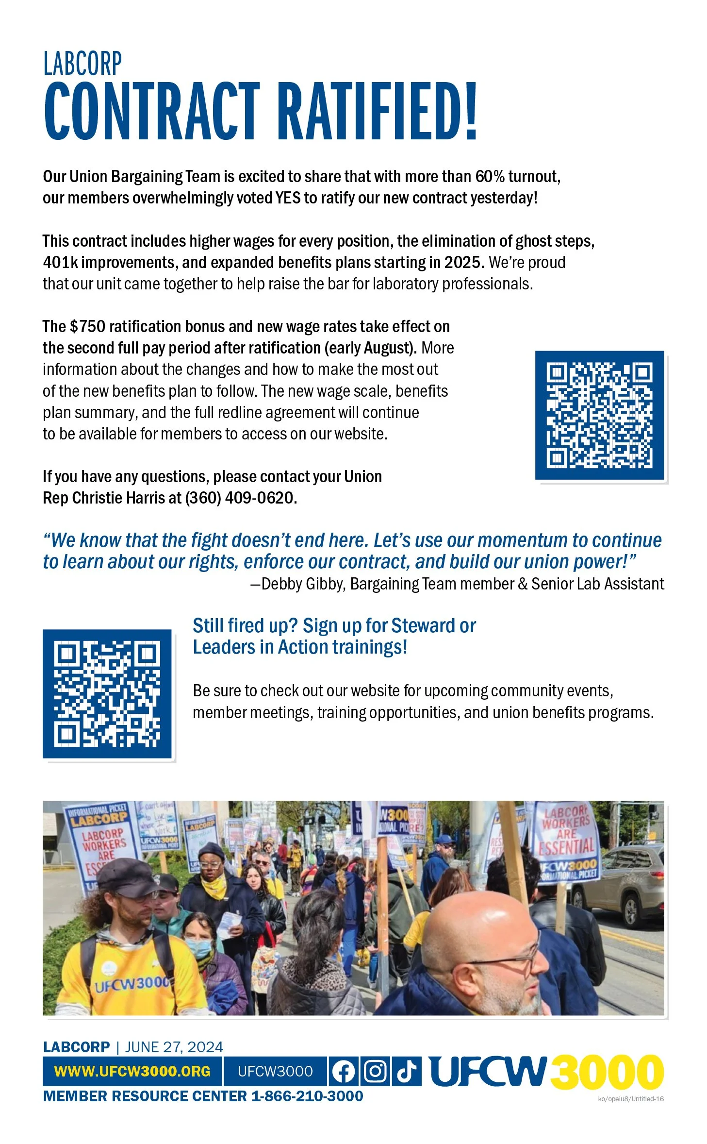 LabCorp - Contract Ratified!