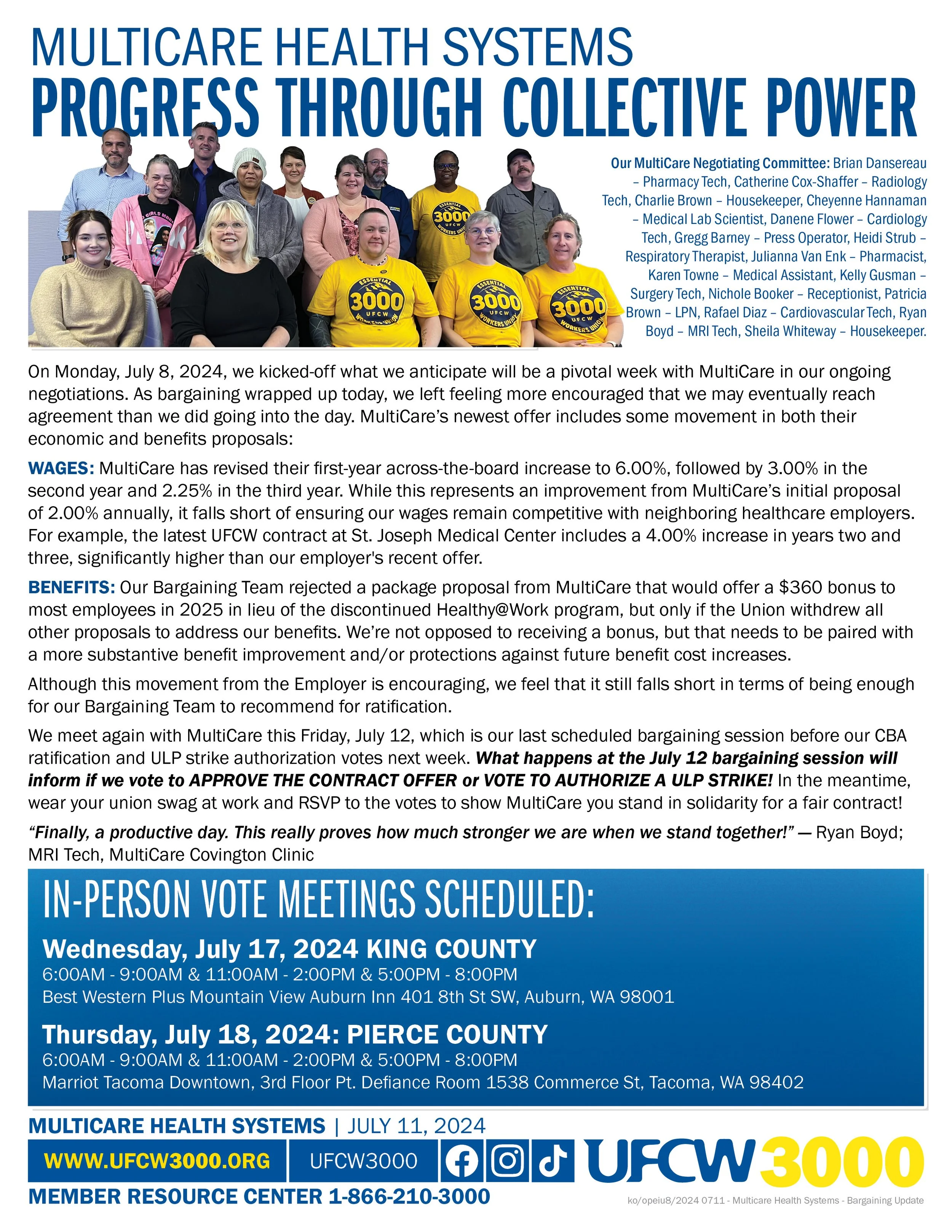 MultiCare Health Systems PROGRESS THROUGH COLLECTIVE POWER