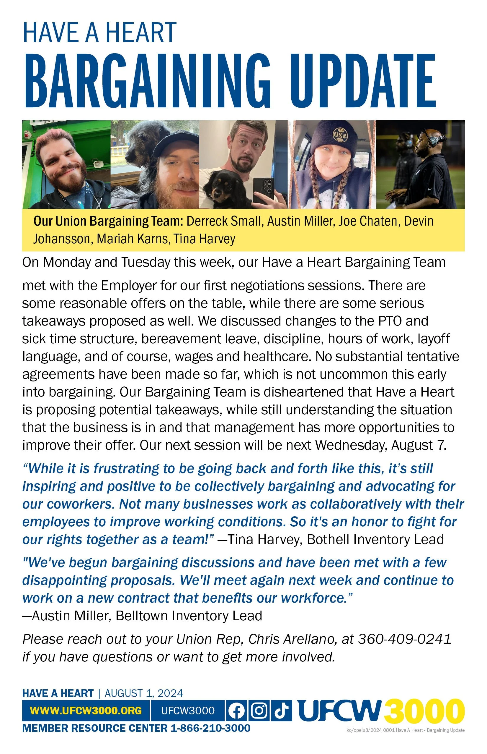 Have A Heart Bargaining Update