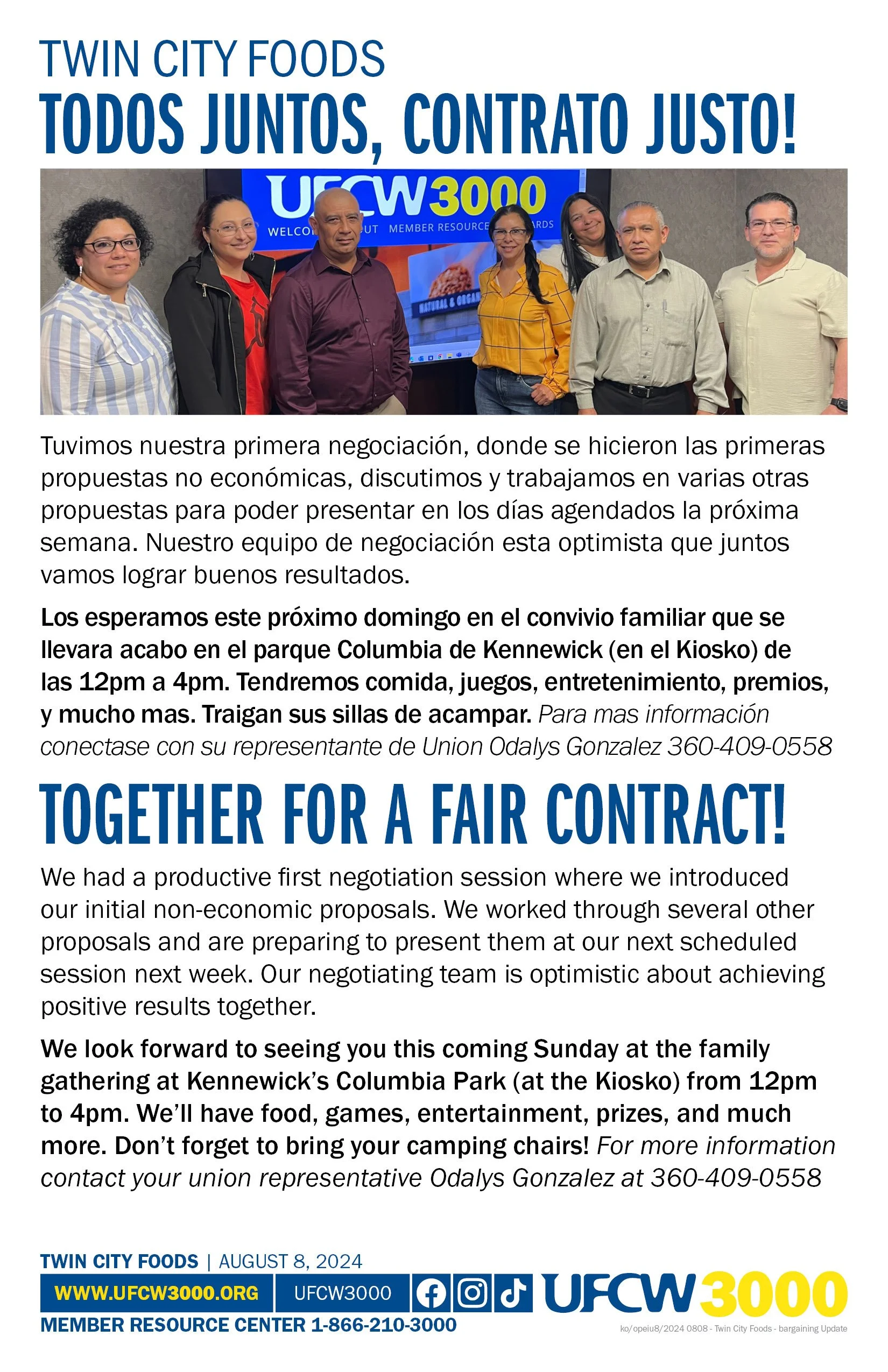 Twin City Foods Together for a Fair Contract! 