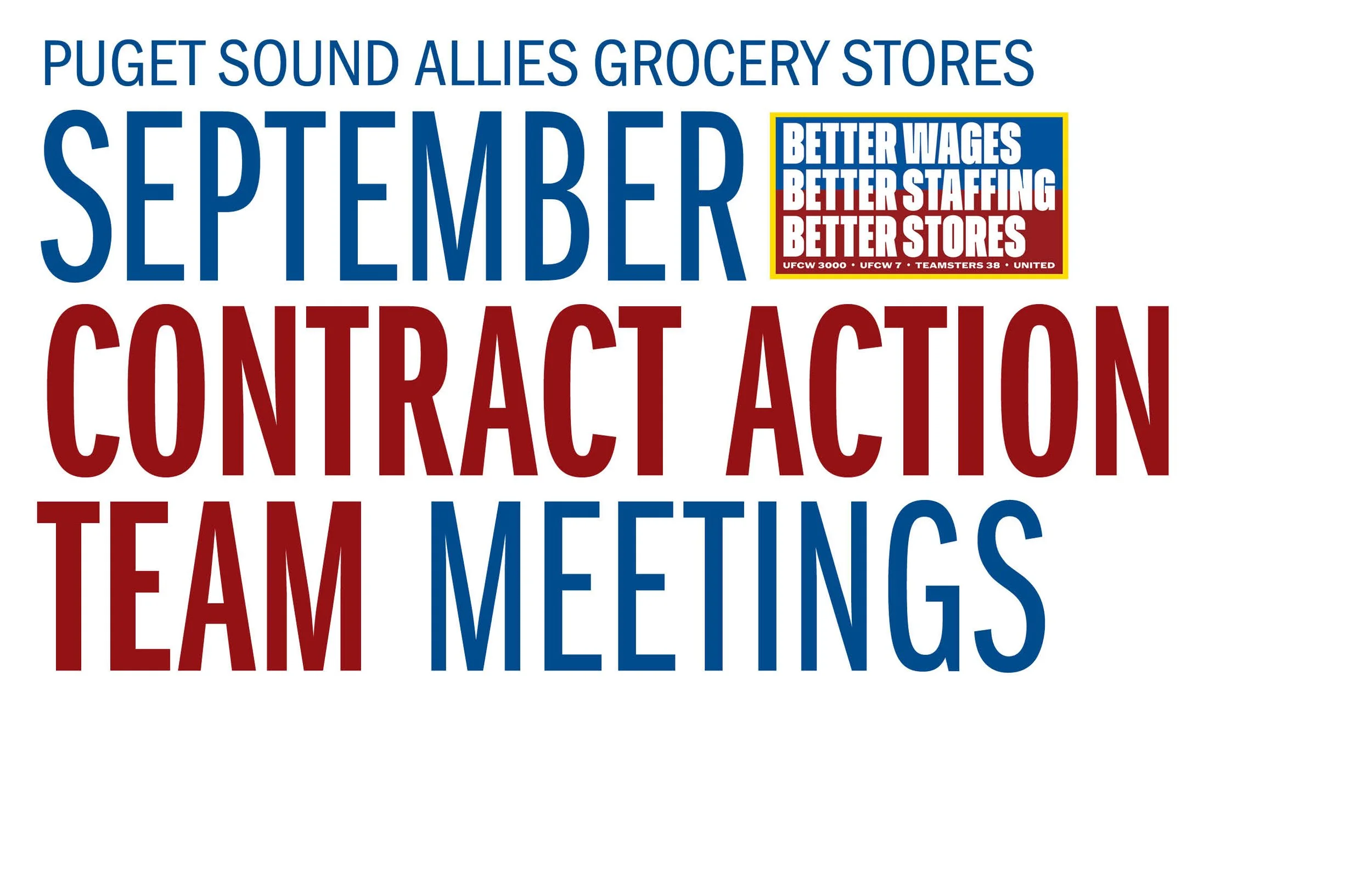 September Contract Action Team Meetings