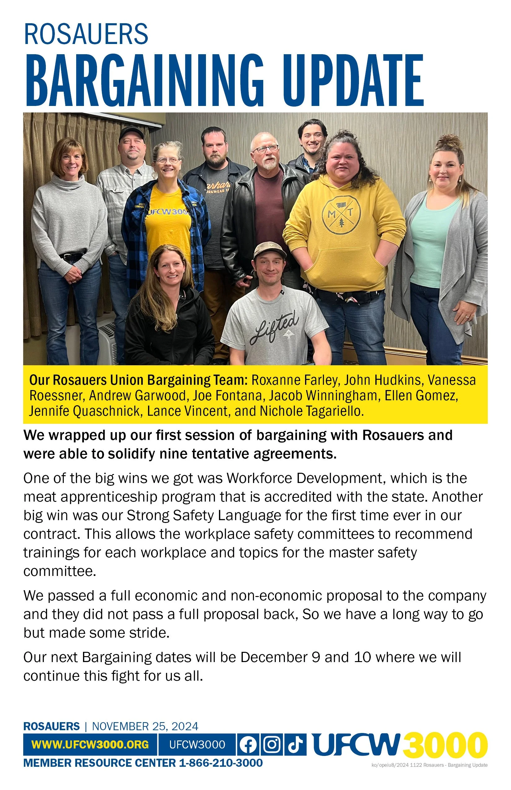 Rosauers Bargaining Update