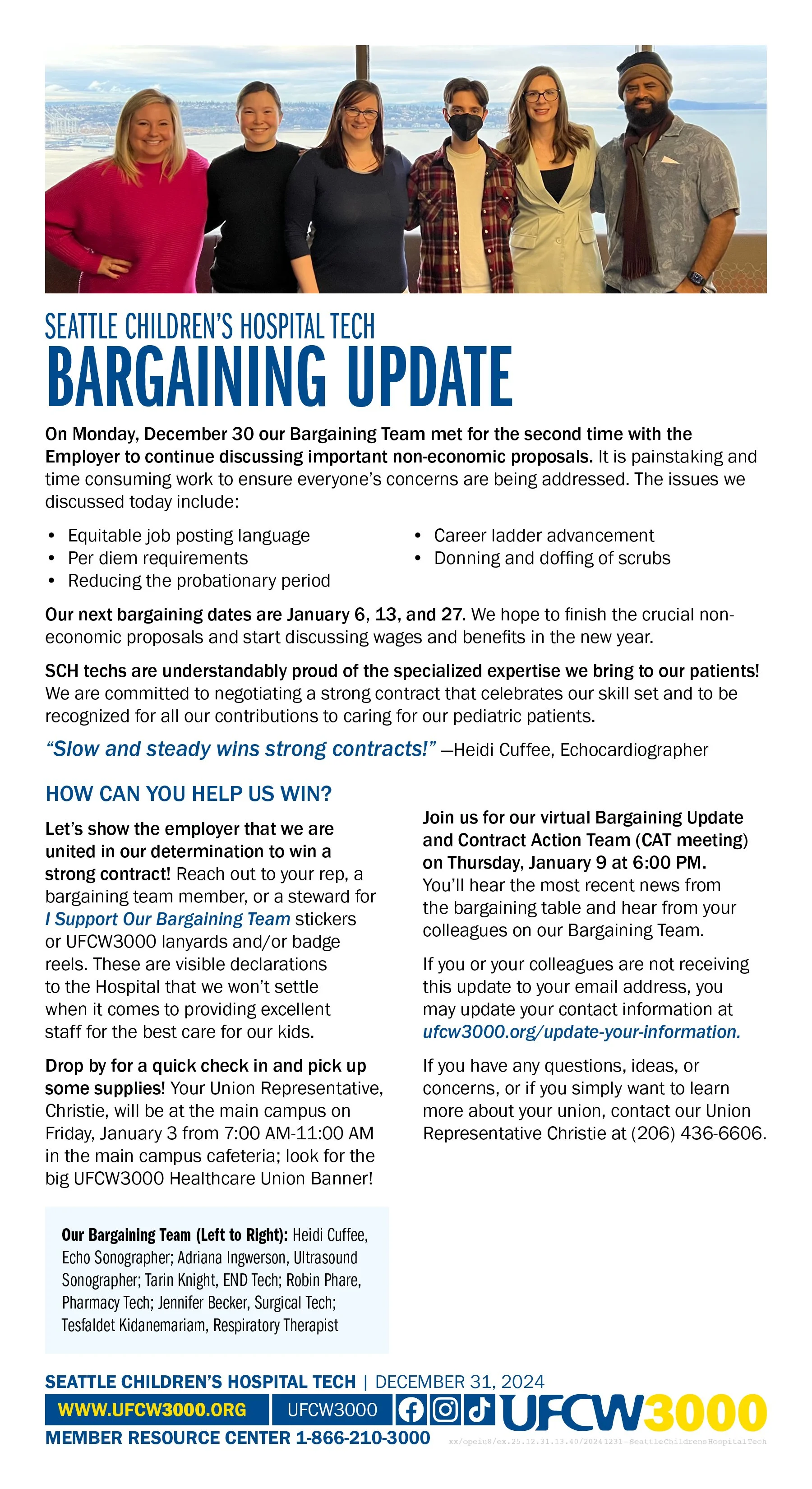 Seattle Children’s Hospital Tech - Bargaining Update