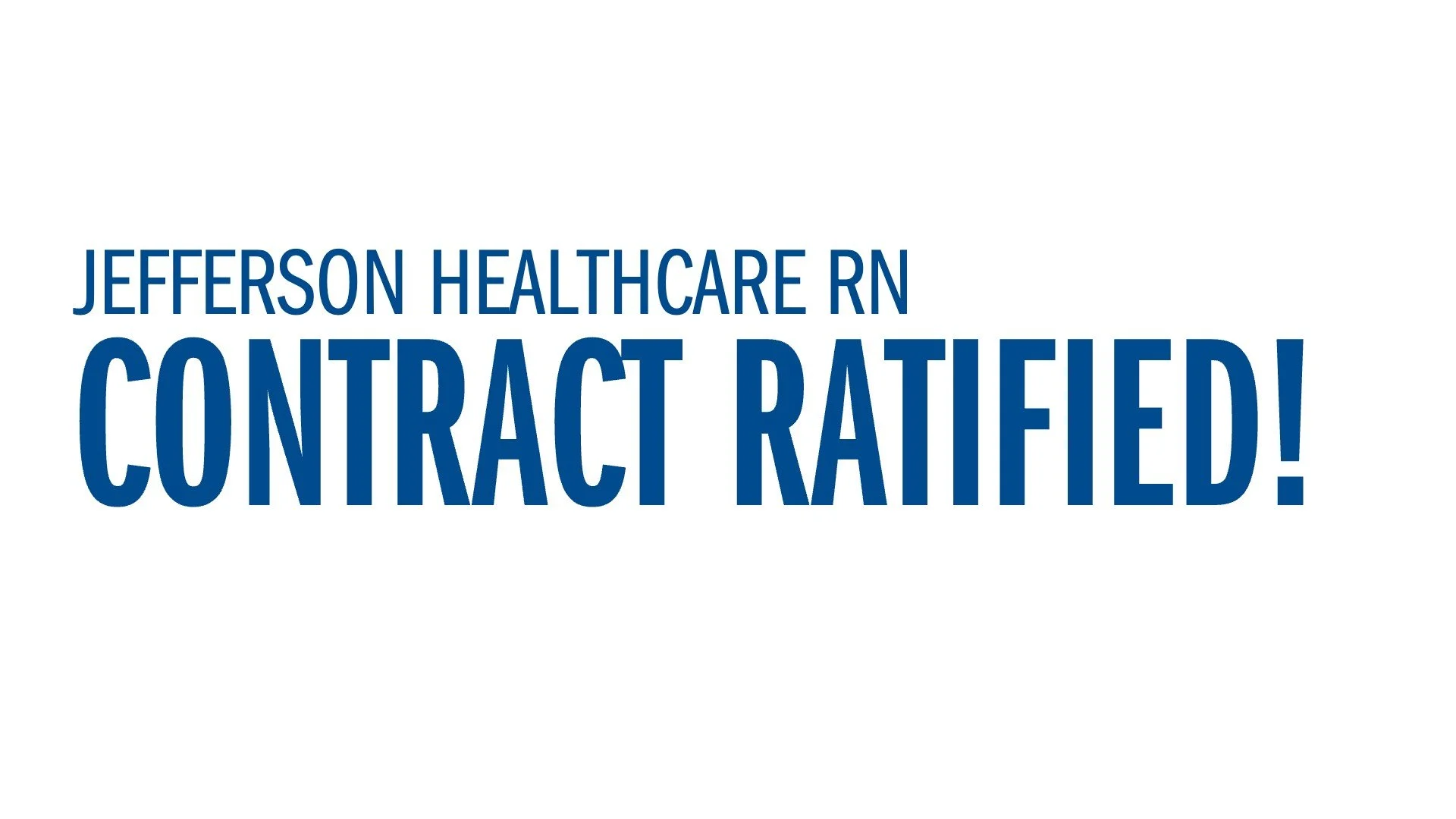 Jefferson Healthcare RN - Contract Ratified!