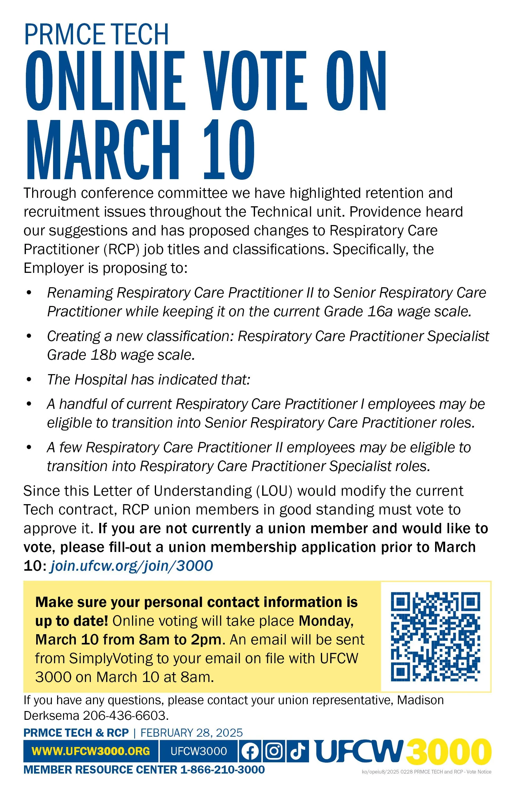 PRMCE TECH Online Vote on March 10