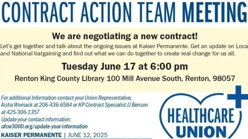Kaiser Permanente Contract Act Team Meeting