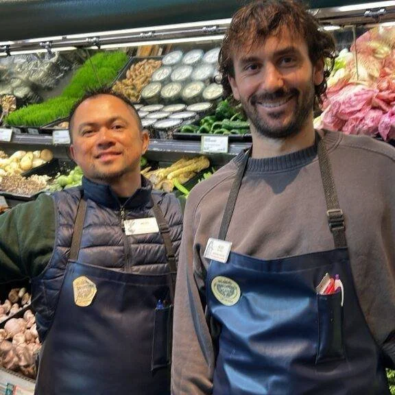 PCC workers stickered up in the stores today to show support for our Bargaining Team ✊This week, the team came to the table with proposals to return our co-op to the values that helped our communities thrive. 

We're bargaining to: 

&bull; Stop the 