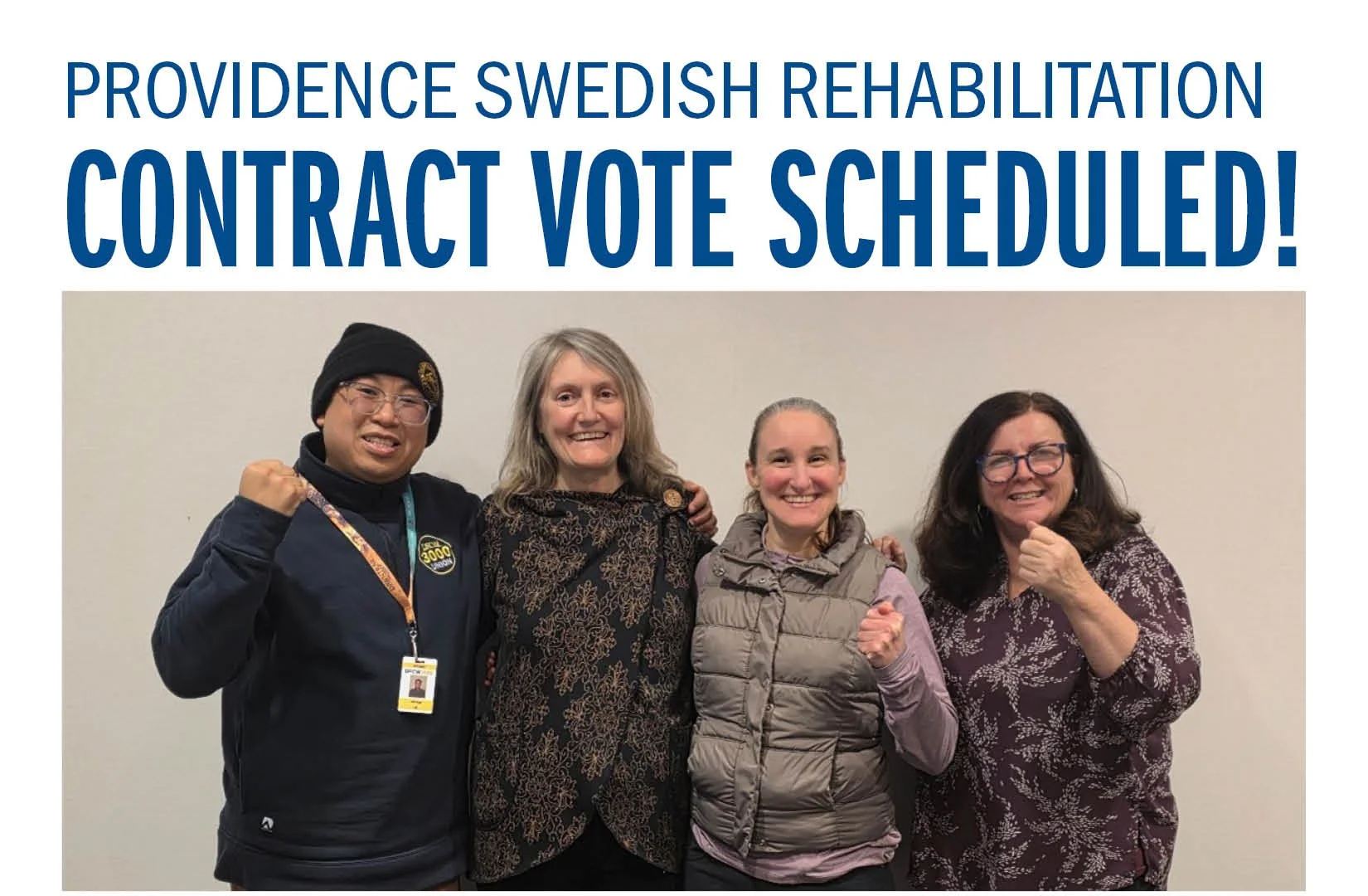 Providence Swedish Rehabilitation Contract Vote Scheduled!