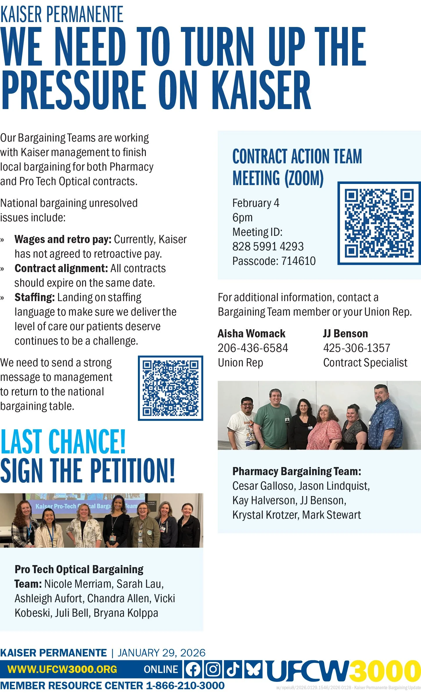 Kaiser Pharmacy and Pro Tech - We Need to Turn Up the Pressure on Kaiser