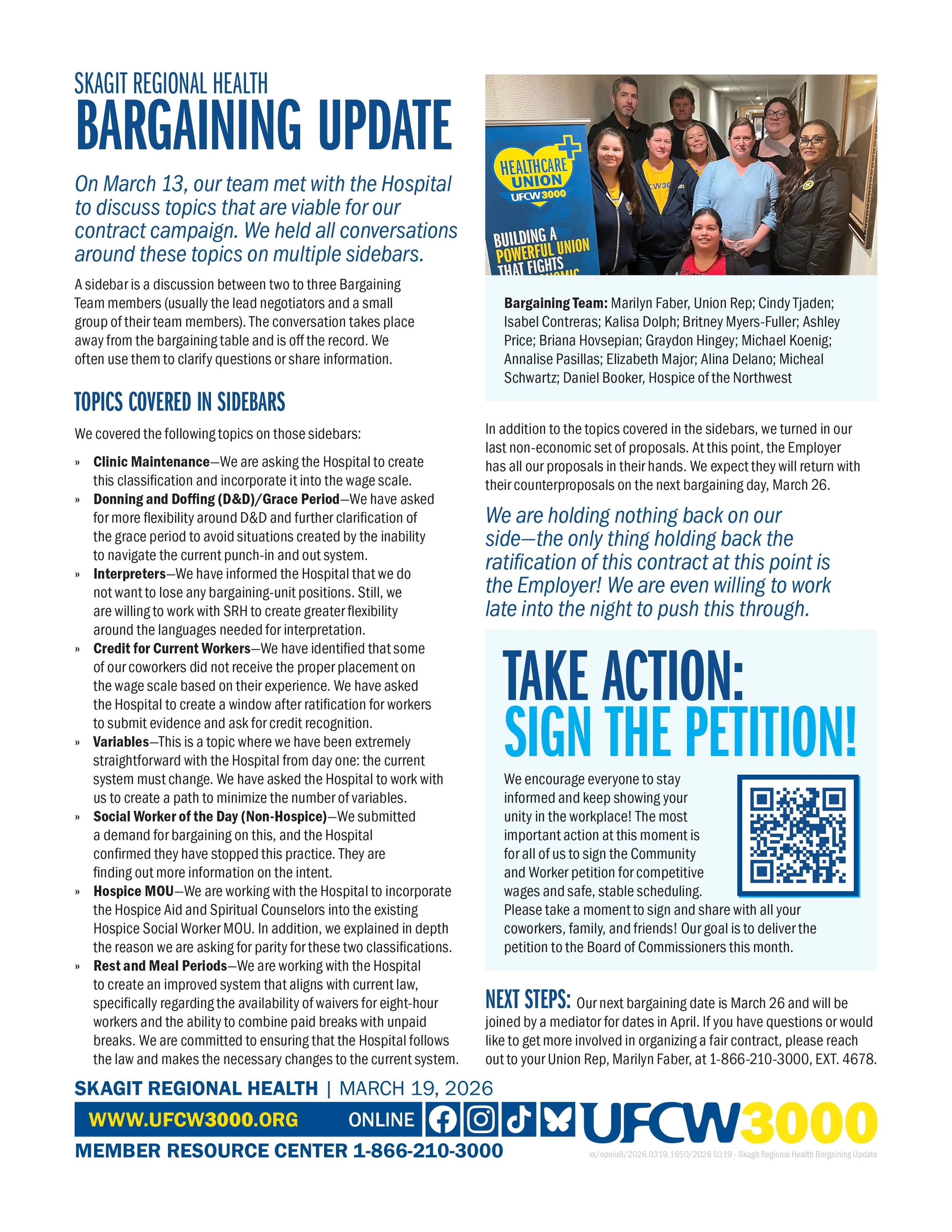 Skagit Regional Health - Bargaining Update