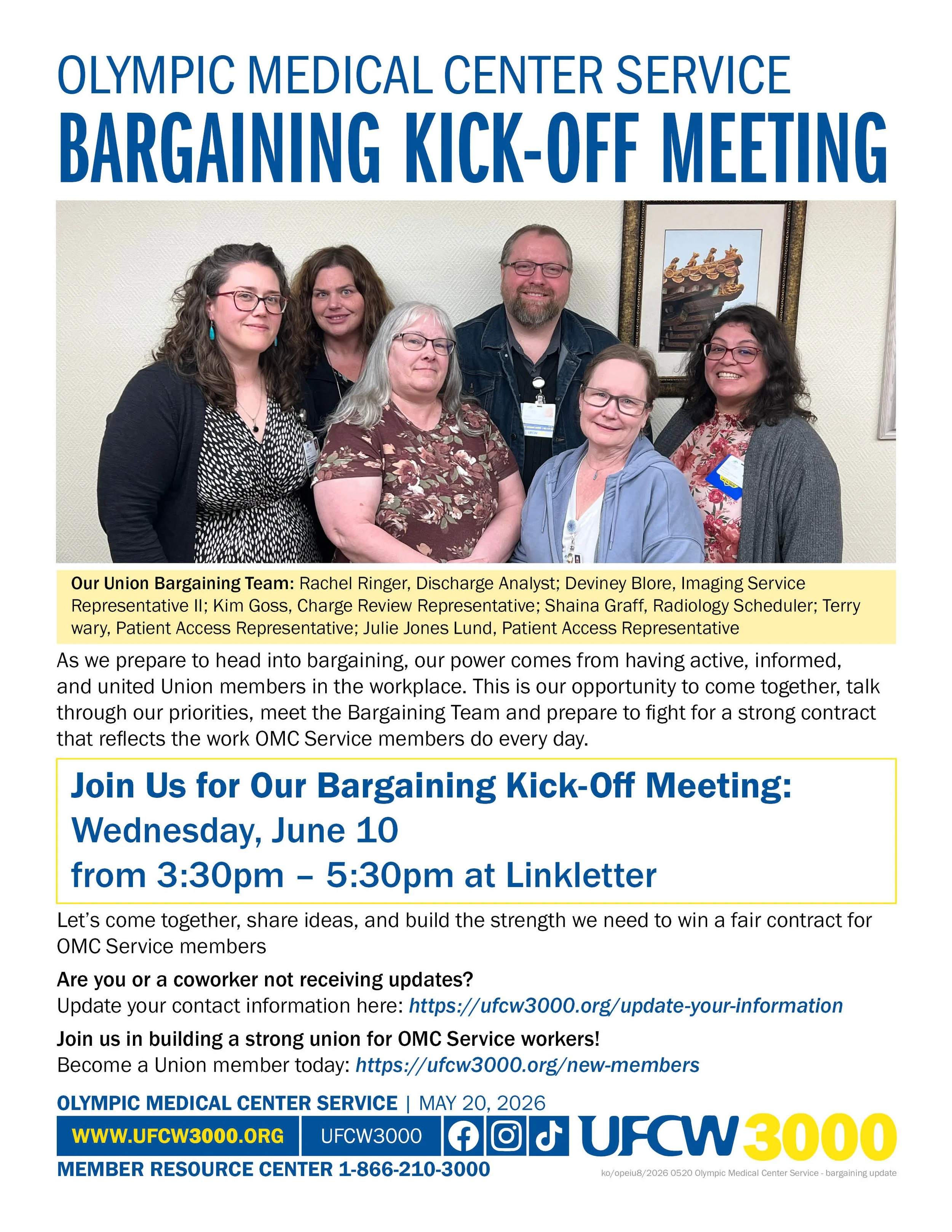 Olympic Medical Center Service Bargaining Kick-Off Meeting
