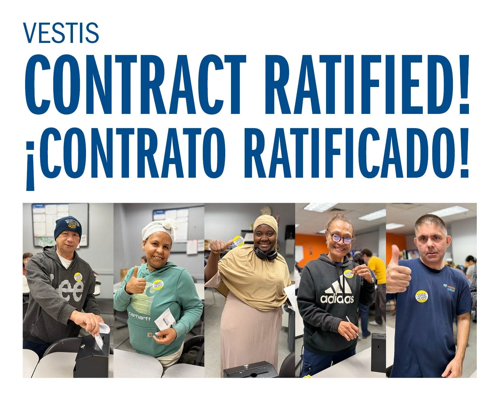 Vestis Contract Ratified! ¡Contrato ratificado!