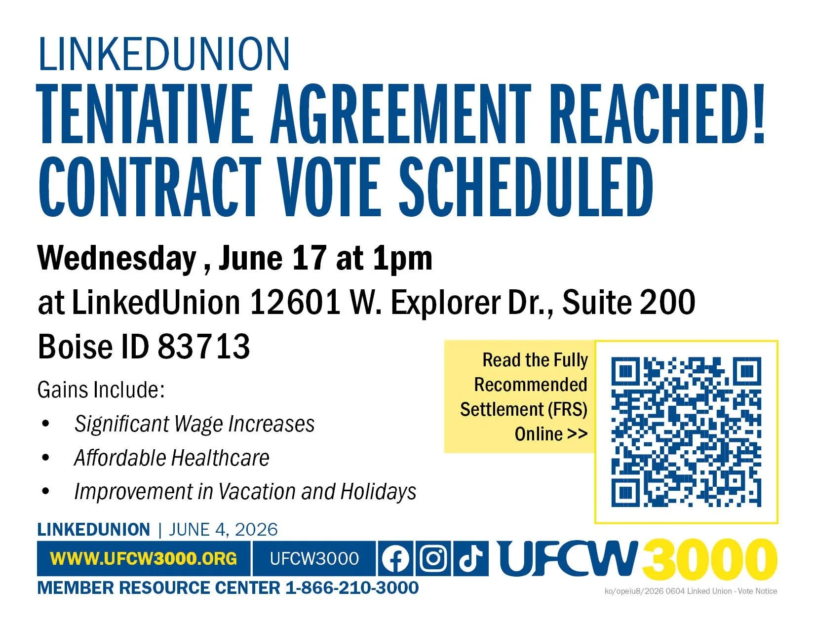 LinkedUnion Tentative Agreement Reached!