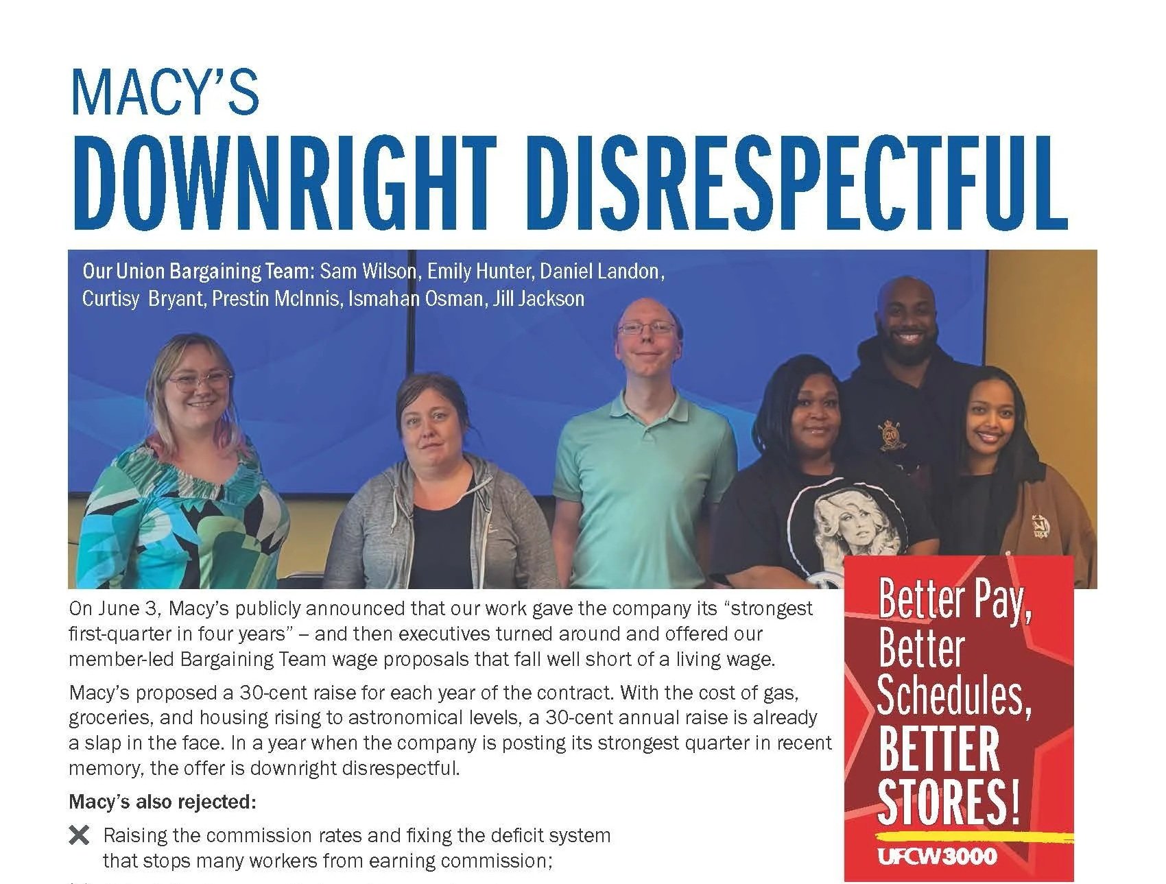 Macy's Bargaining Update: Downright Disrespectful