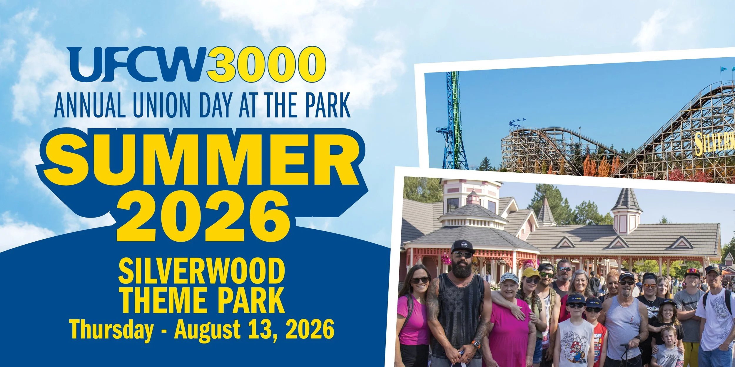  Annual Union Day at the Park - Silverwood Theme Park - Thursday, August 13, 2026