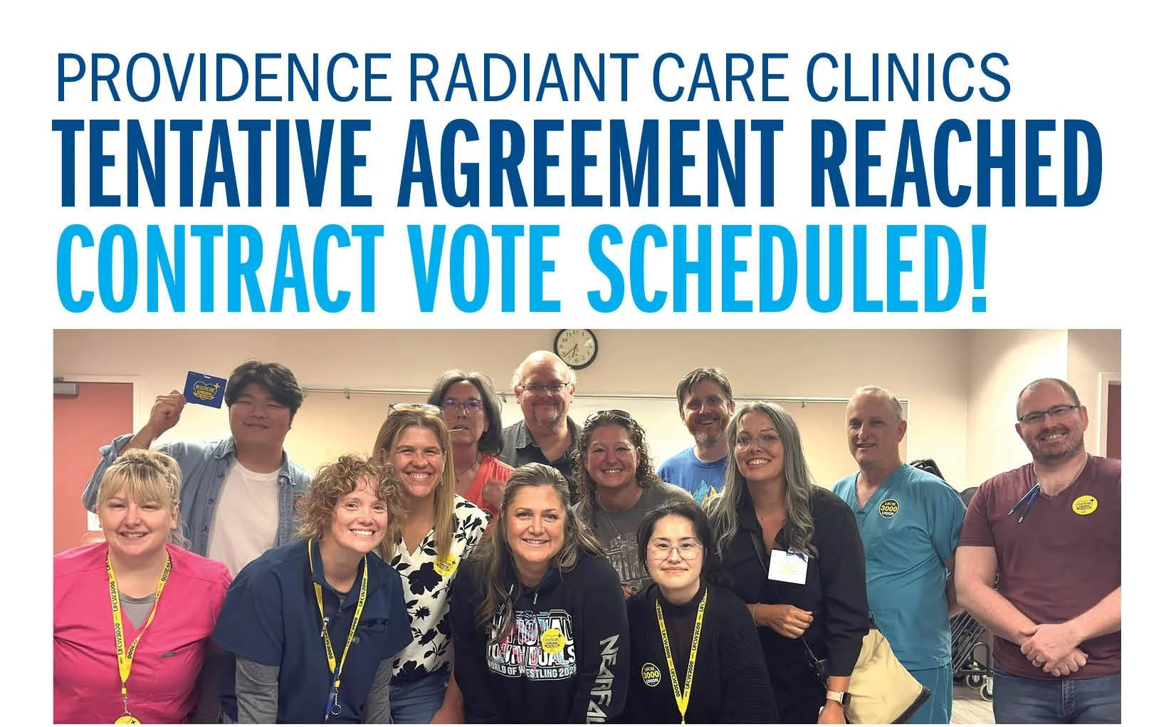 Providence Radiant Care Clinics Tentative Agreement Reached Contract Vote Scheduled!