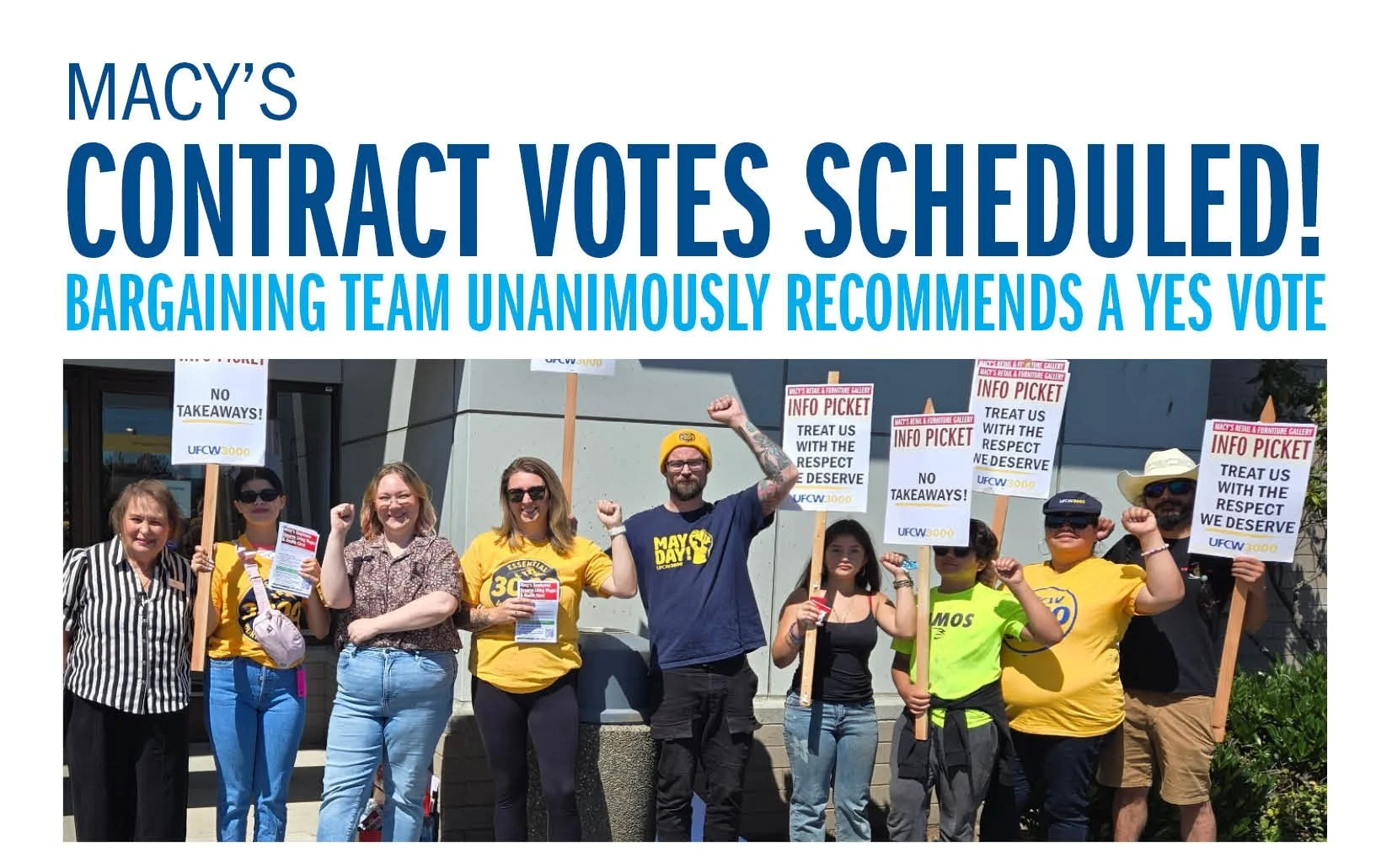 Macy’s  Contract Votes Scheduled!