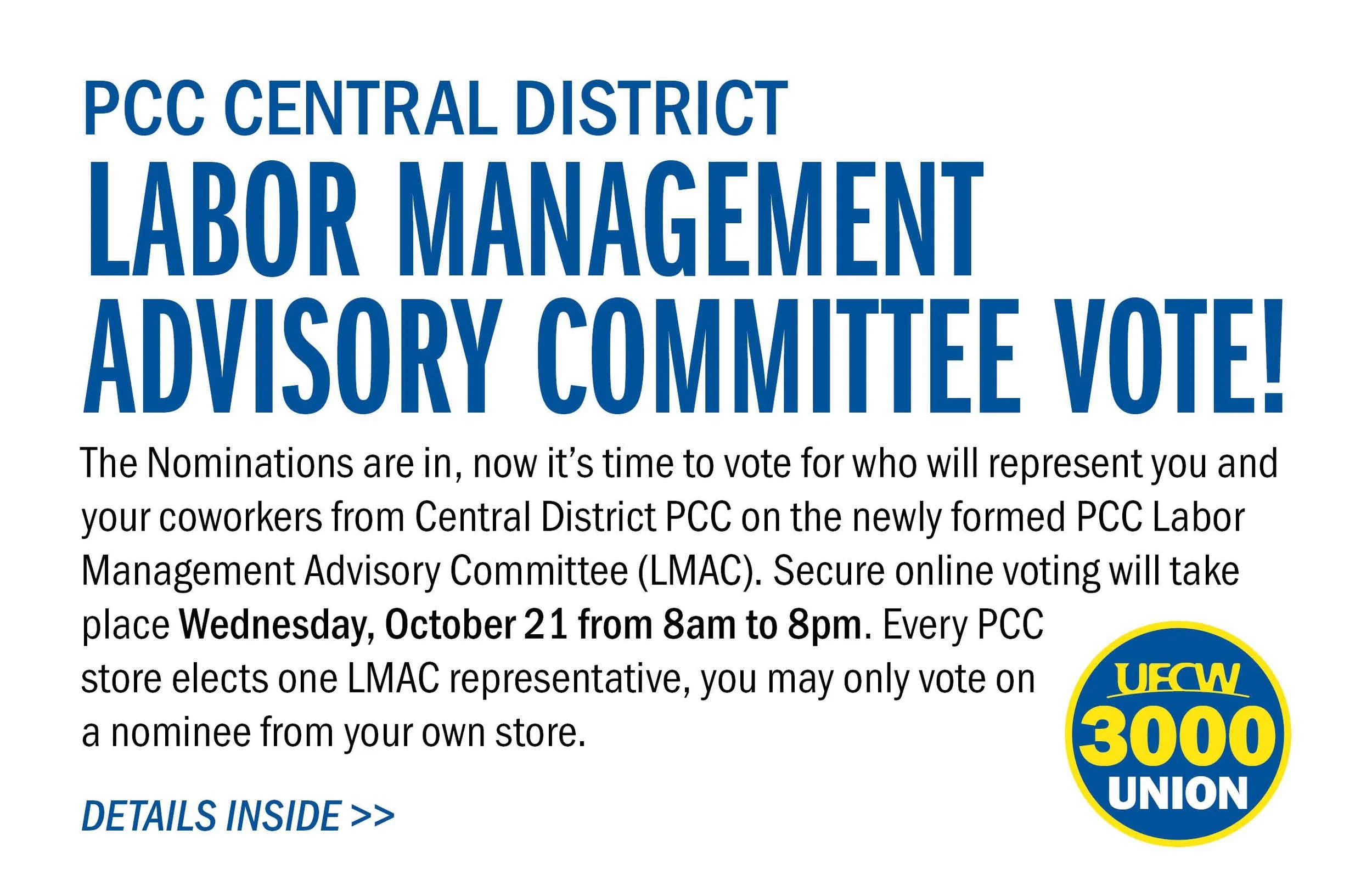 PCC Labor Management Advisory Committee Votes!