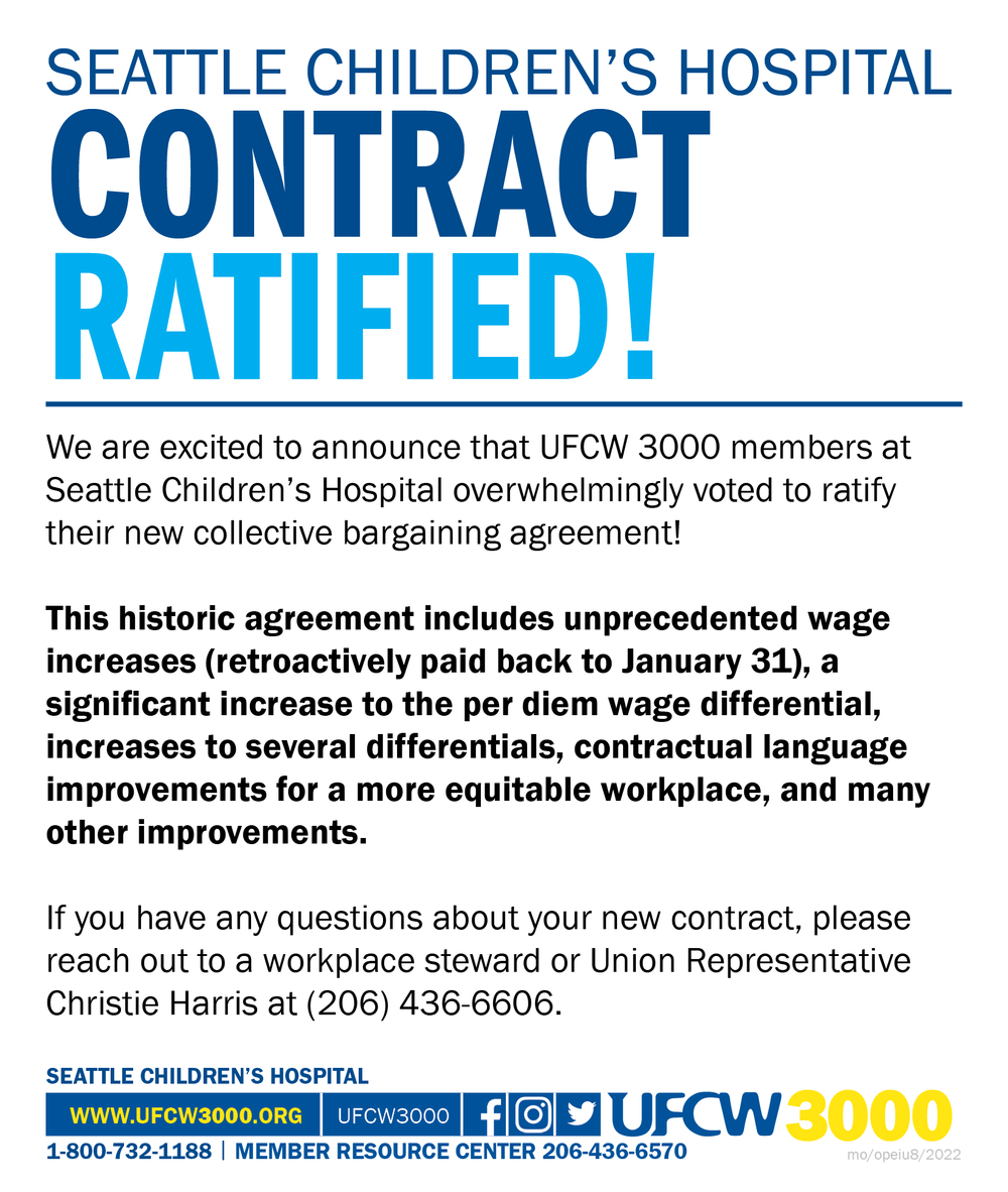 Seattle Children's Hospital — News & Updates — UFCW 3000