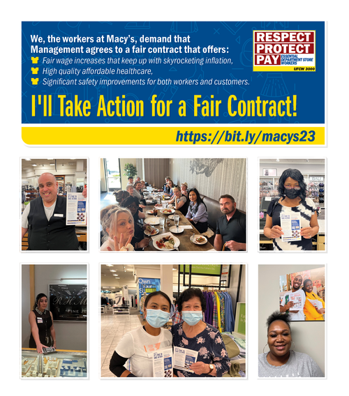 Macy’s Retail / Macy’s Furniture Gallery Stand up for liveable wages