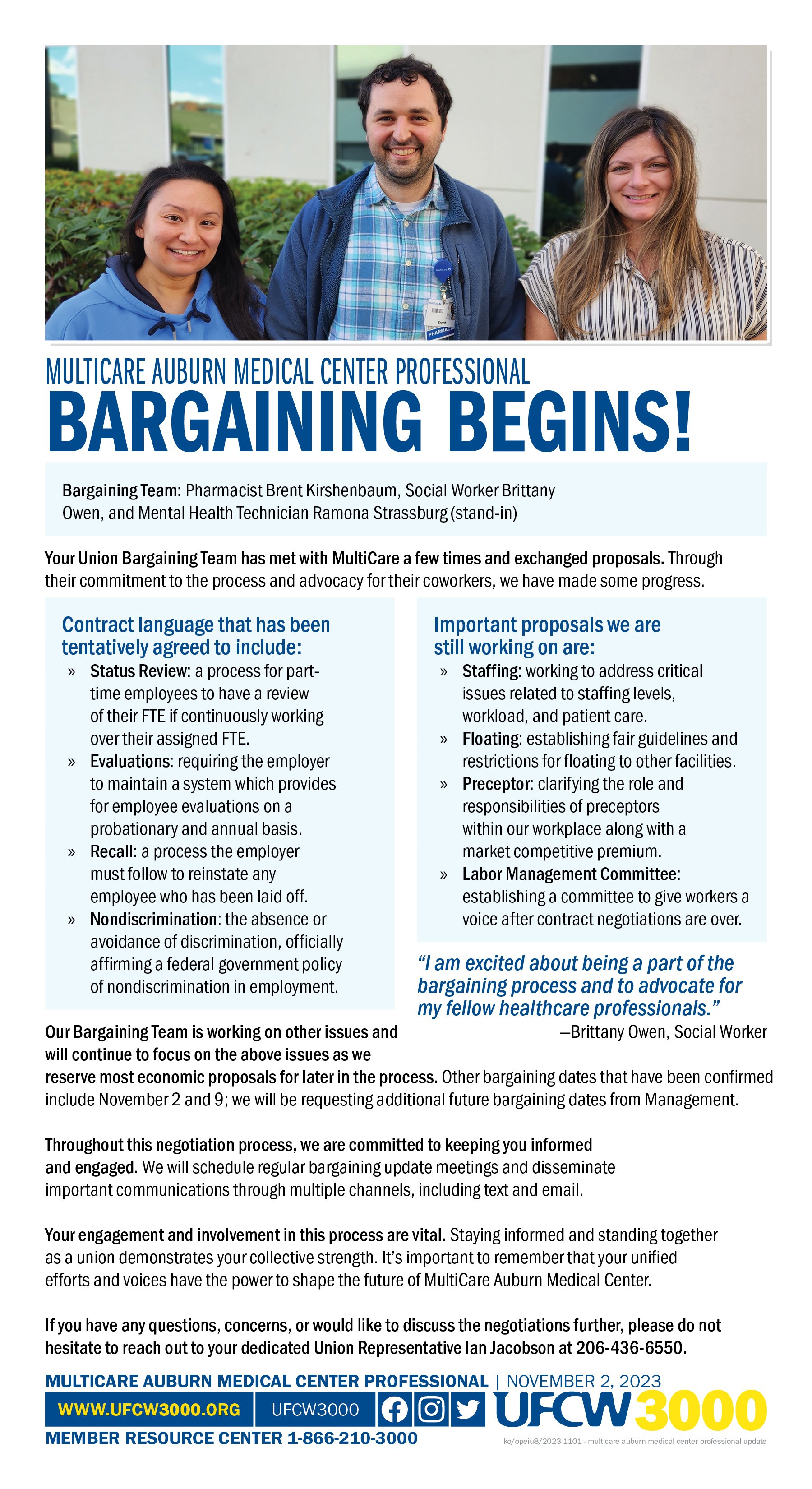 PCC - Multiple Tentative Agreements Reached—With More Bargaining Dates to  Come — UFCW 3000