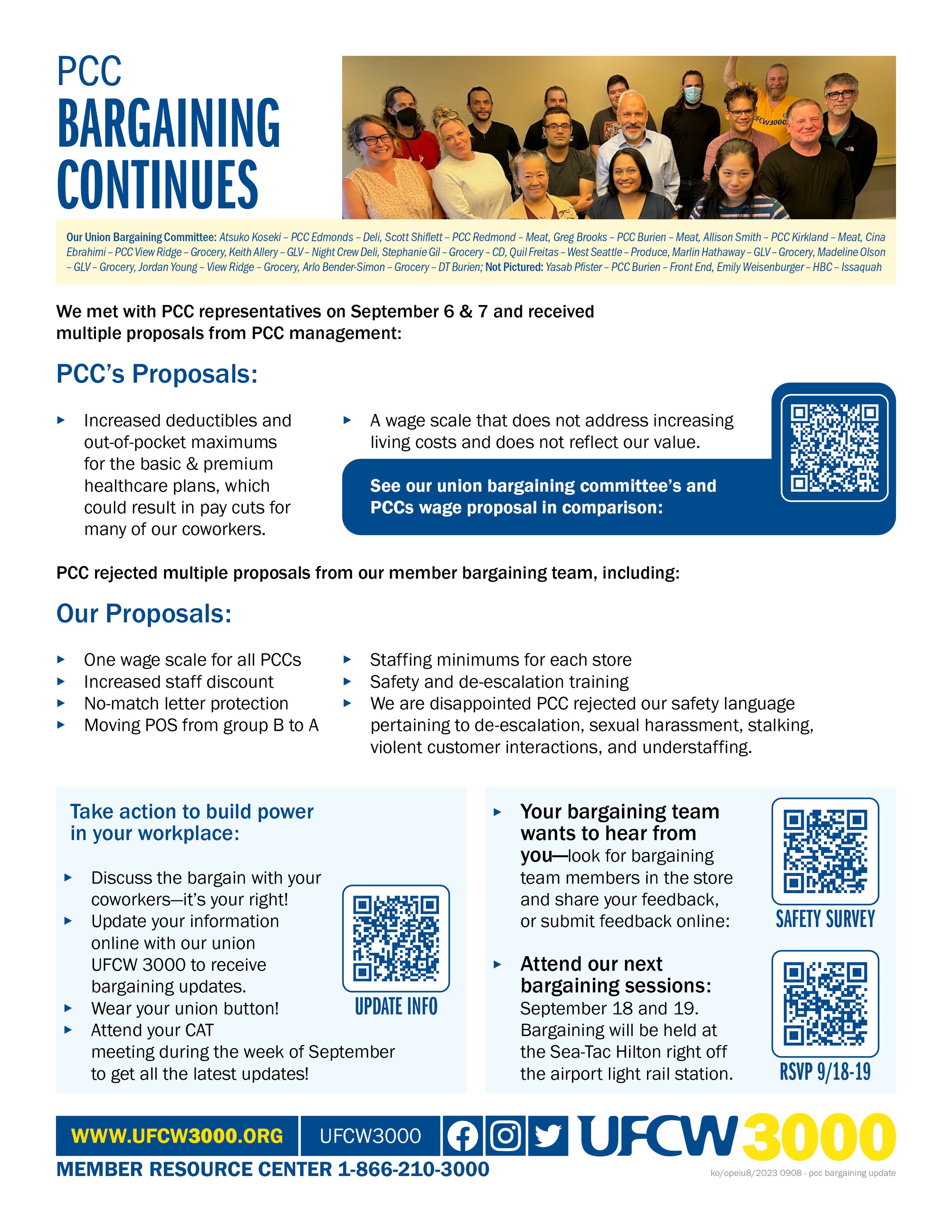 PCC - Multiple Tentative Agreements Reached—With More Bargaining Dates to  Come — UFCW 3000