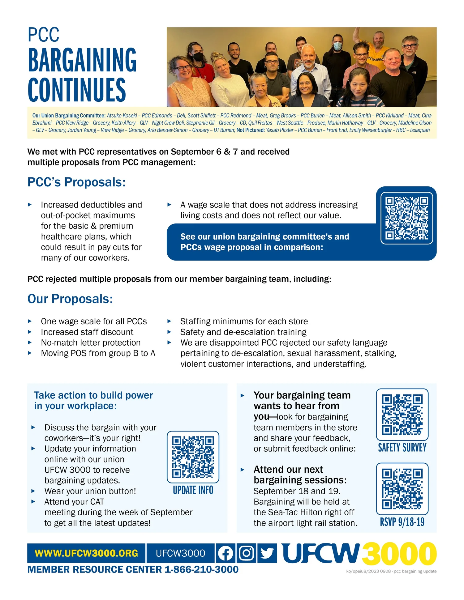 PCC - Bargaining Continues — UFCW 3000