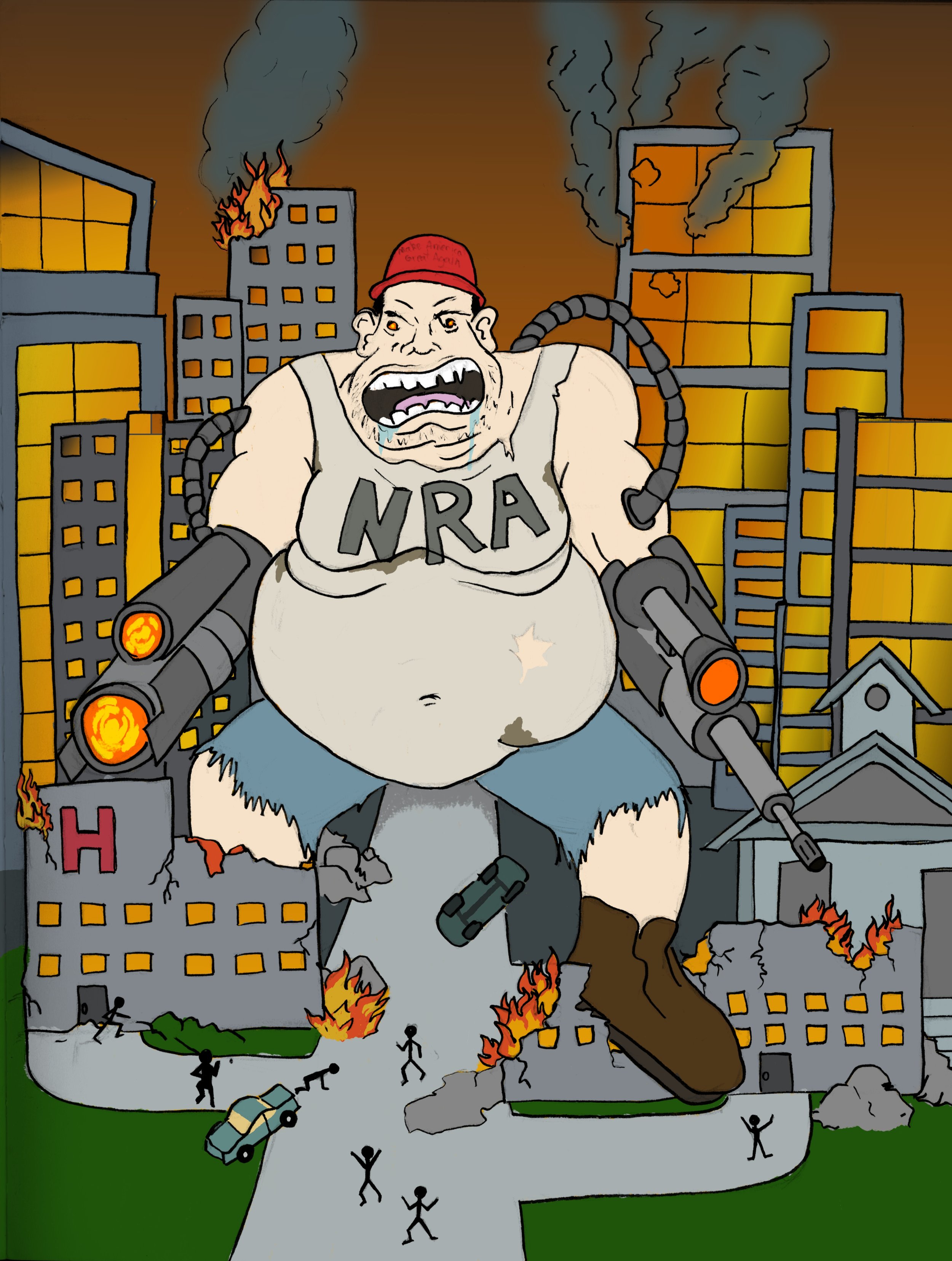 Joseph Dufour - Social commentary gun control.jpg